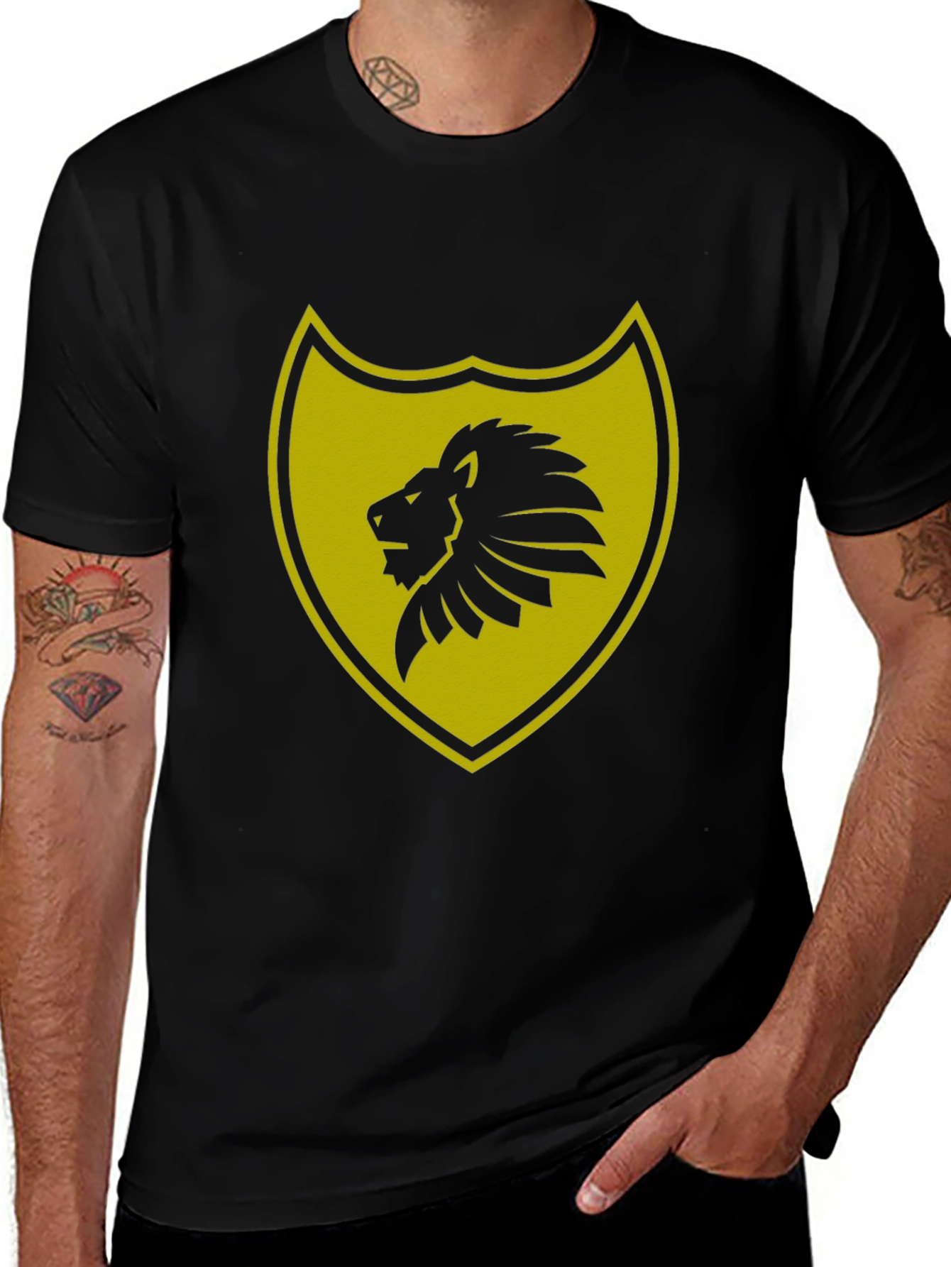 Variant 15 of Lion Shield T-Shirt - Black