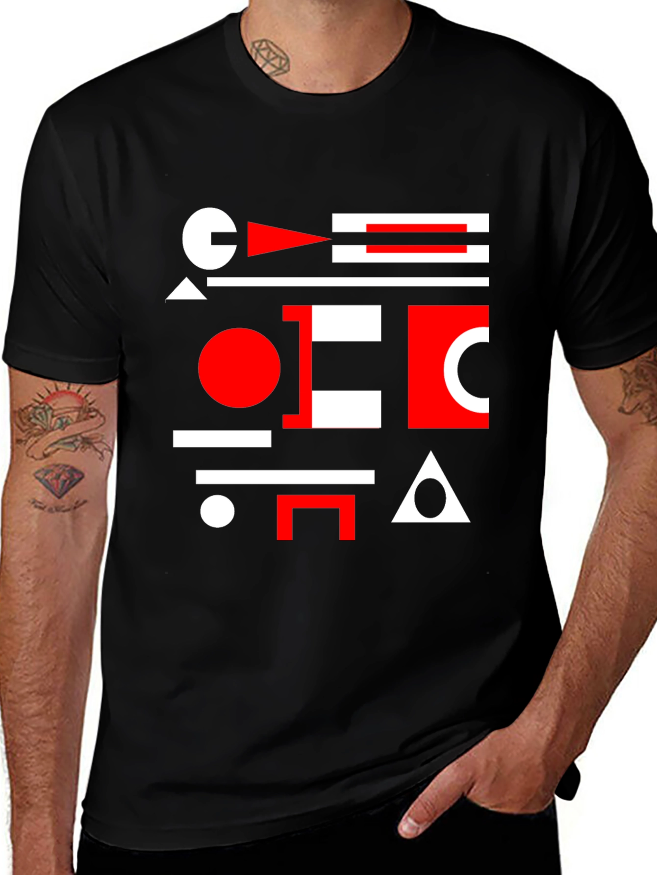 Variant 17 of Geometric Shapes Graphic Tee - Modern Art Shirt