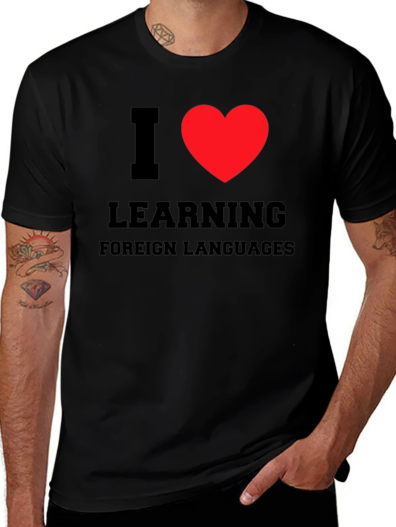 Variant 7 of I Love Learning Foreign Languages T-Shirt