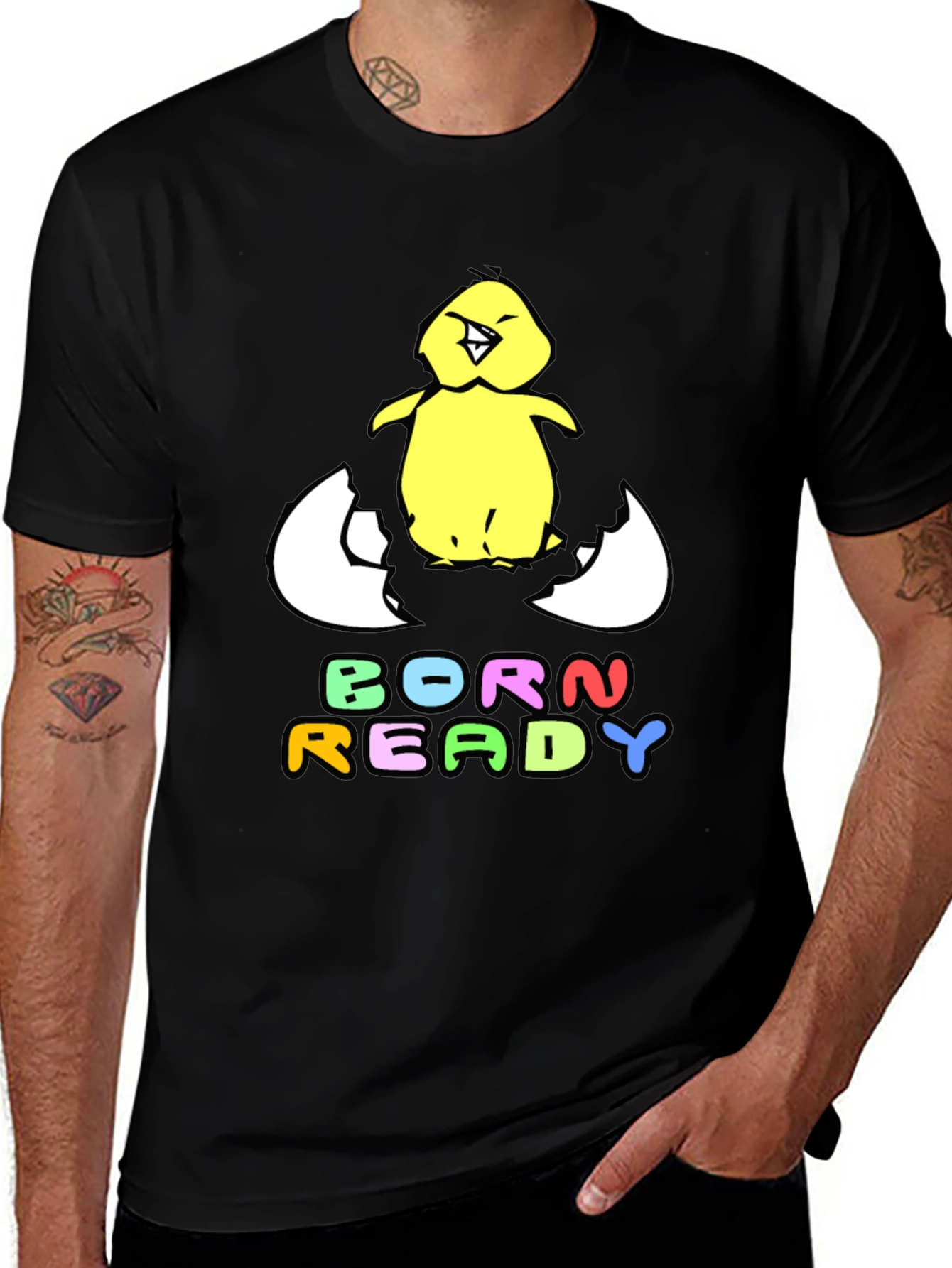 Black Born Ready Chick T-Shirt main image
