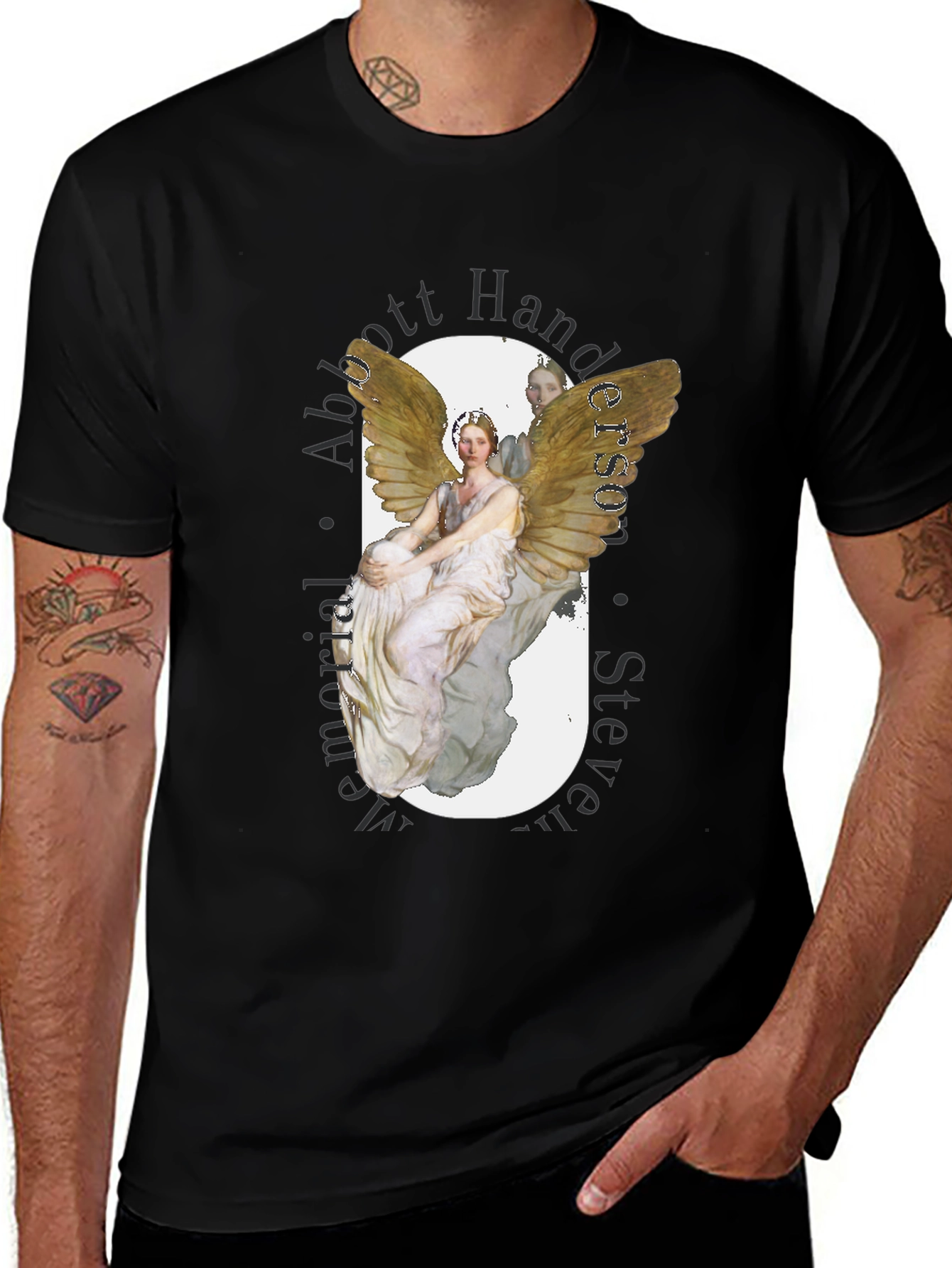 Variant 29 of Angel Graphic Print Black T-Shirt