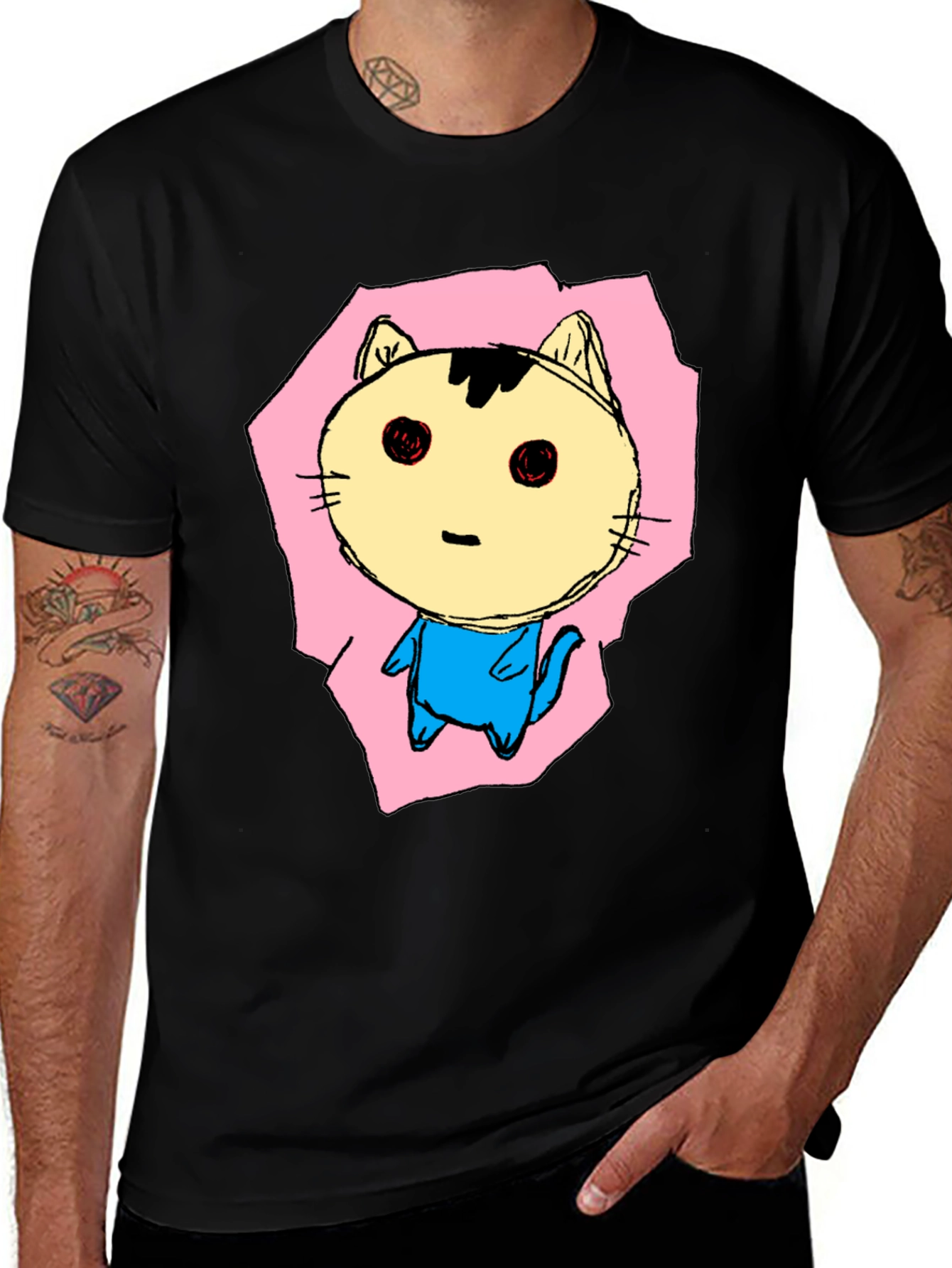 Variant 15 of Cartoon Cat T-Shirt - Unique Graphic Tee