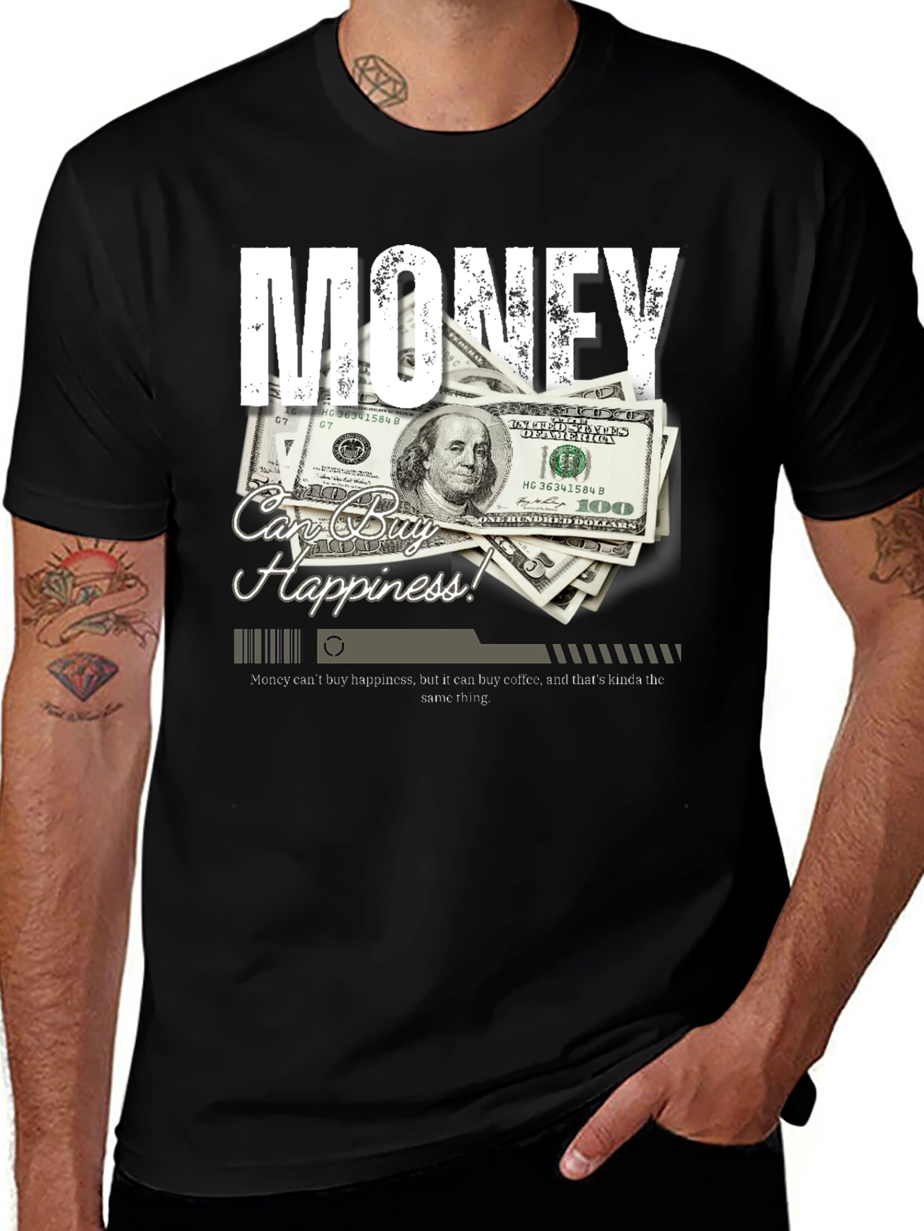 Variant 7 of Money Can Buy Happiness T-Shirt