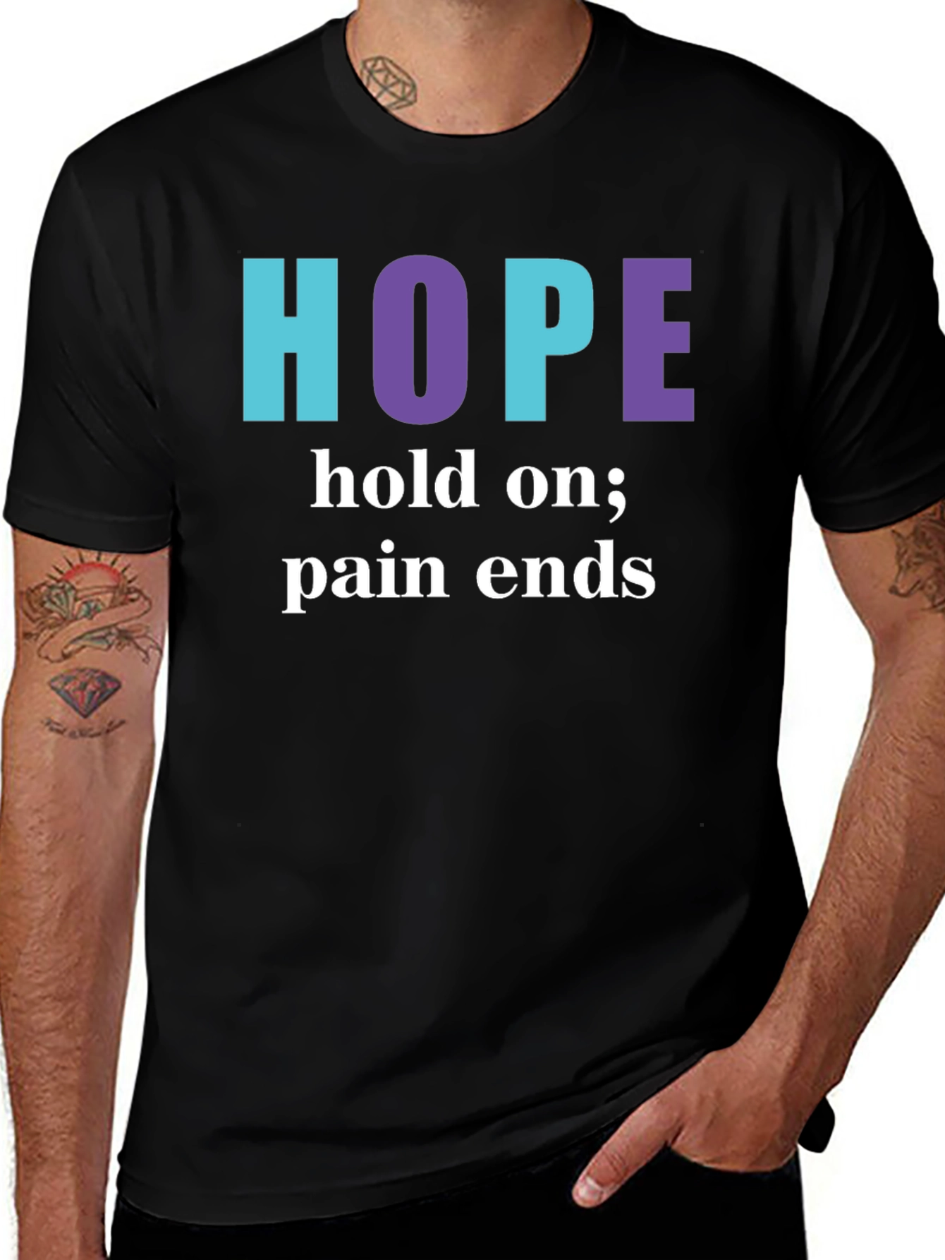 Variant 17 of HOPE T-Shirt - Hold On Pain Ends Motivational Tee