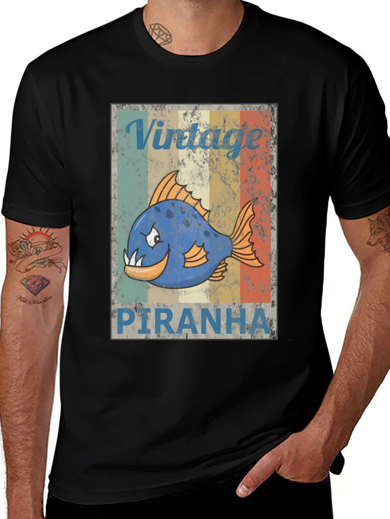 Variant 14 of Vintage Piranha Graphic T-Shirt