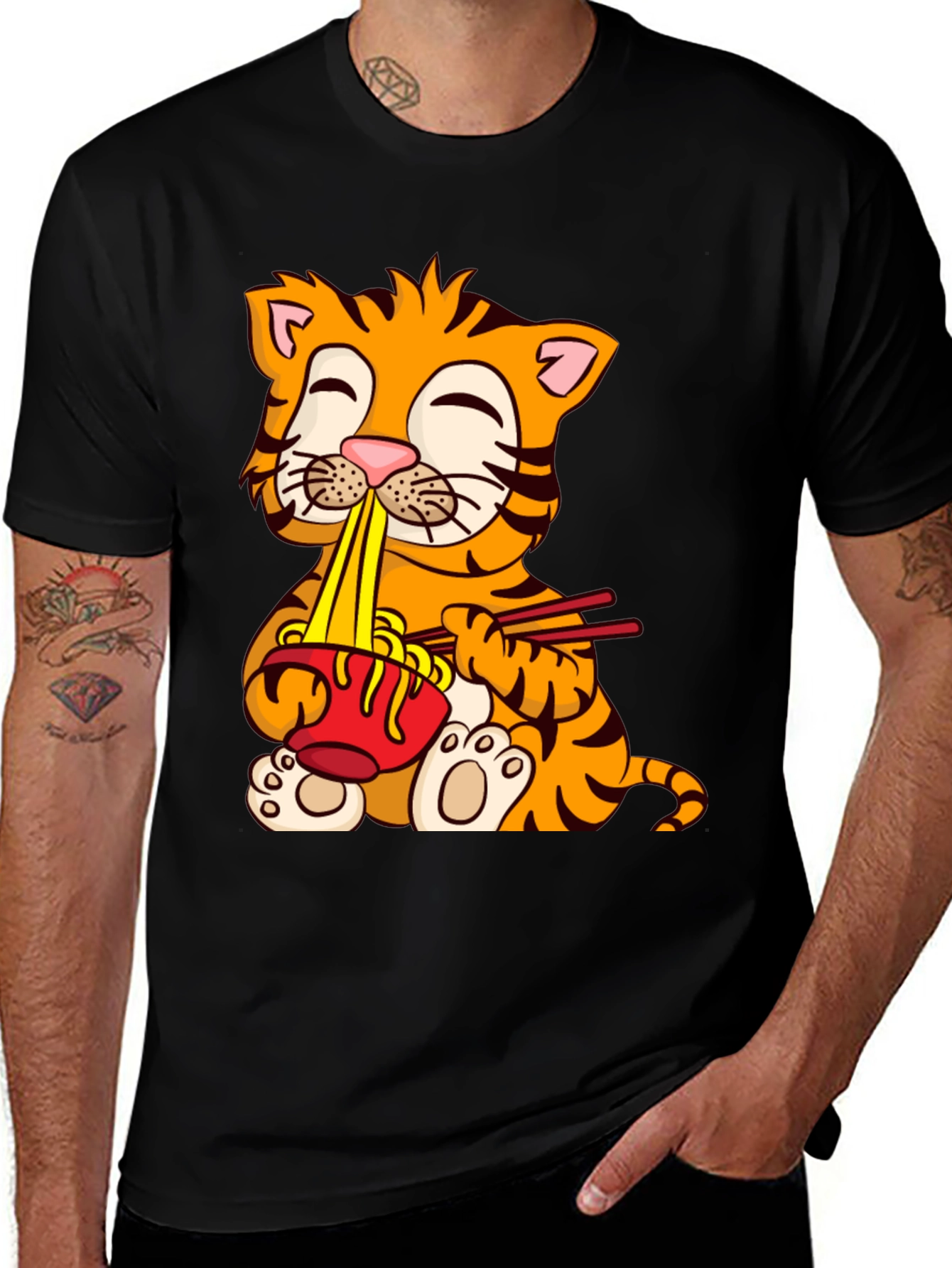Variant 23 of Cute Tiger Ramen T-Shirt