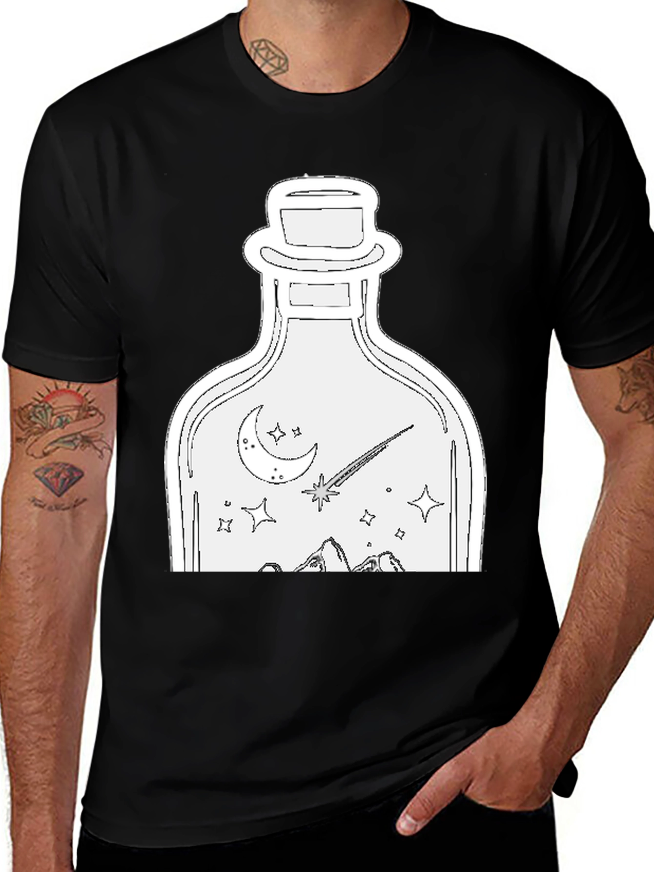 Night Sky Bottle Graphic Tee