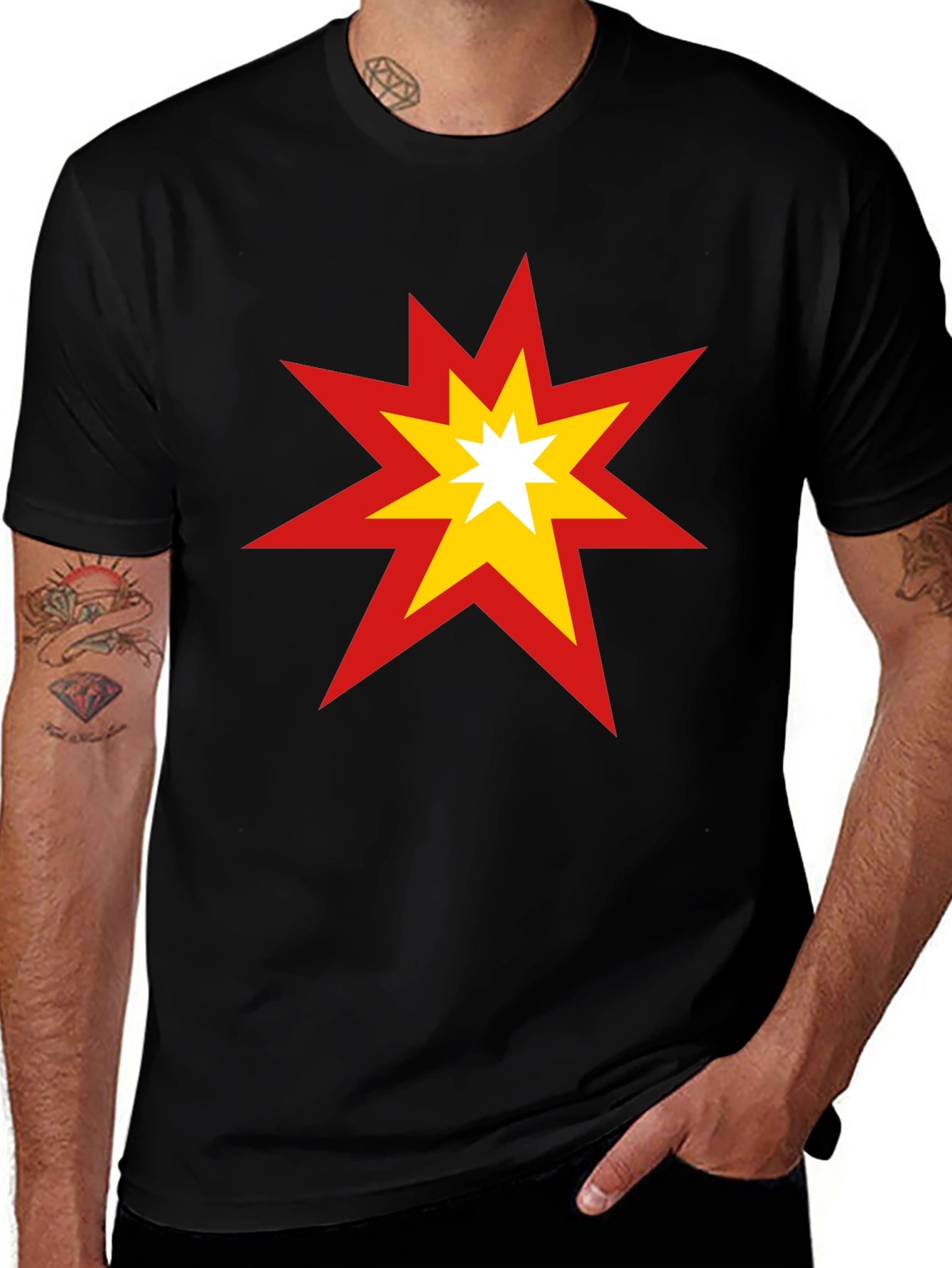 Variant 30 of Starburst Graphic Tee - Bold Cotton T-Shirt
