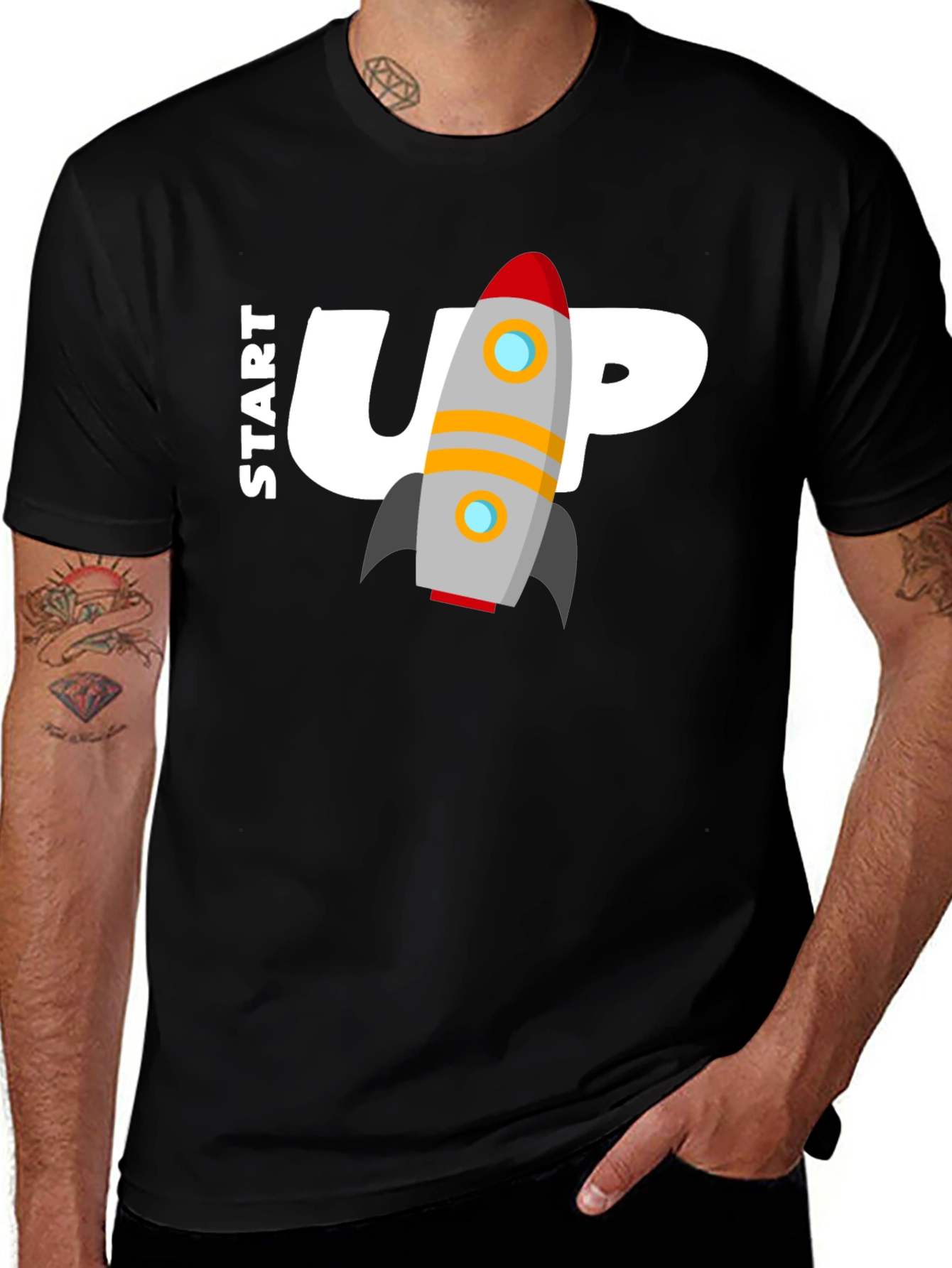 Variant 23 of Start Up Rocket T-Shirt - Launch Your Dreams