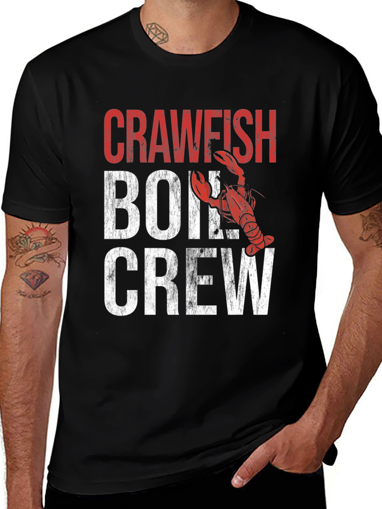 Variant 24 of Crawfish Boil Crew Black Graphic T-Shirt