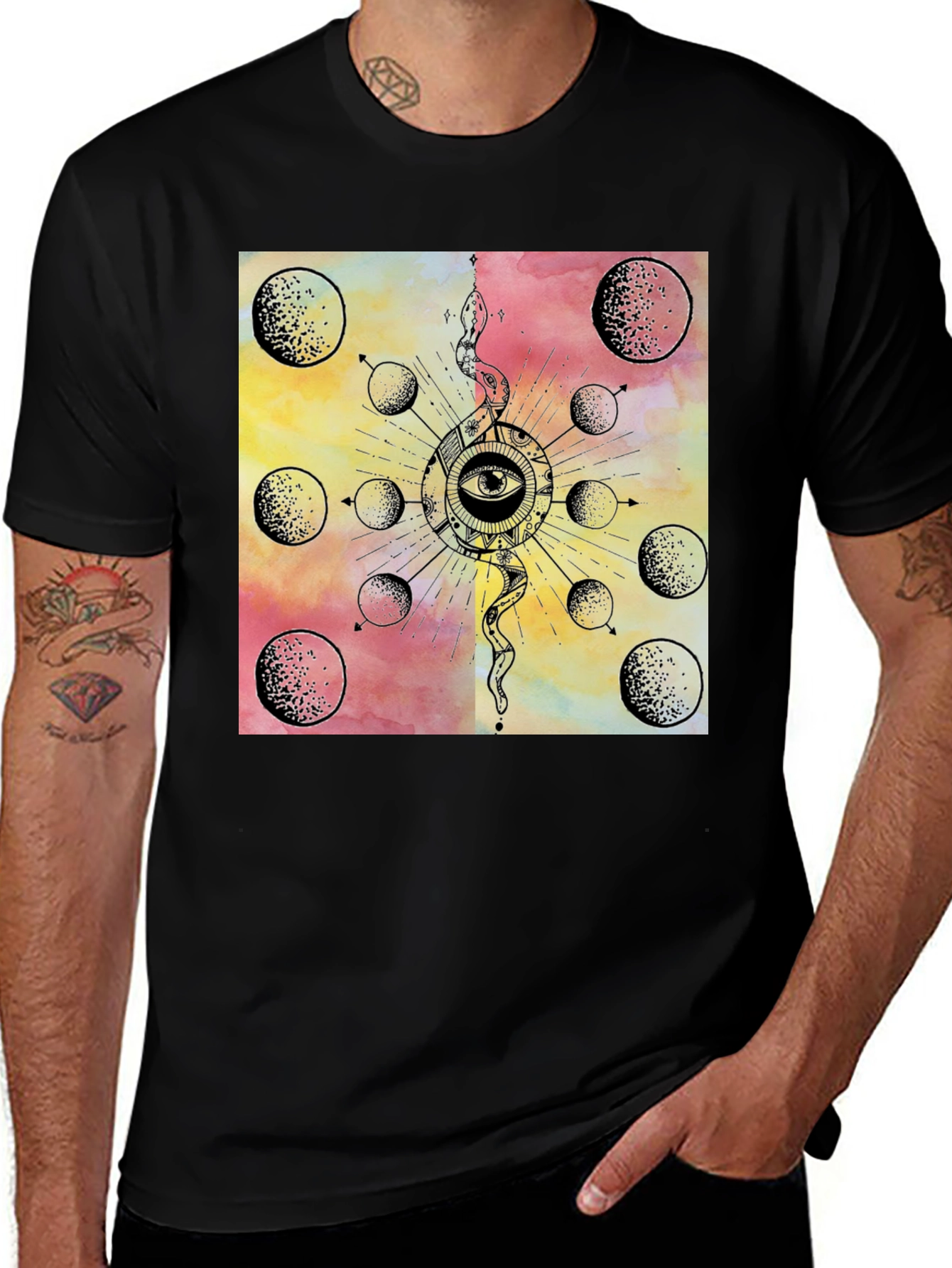 Variant 4 of Mystic Eye & Snake T-Shirt