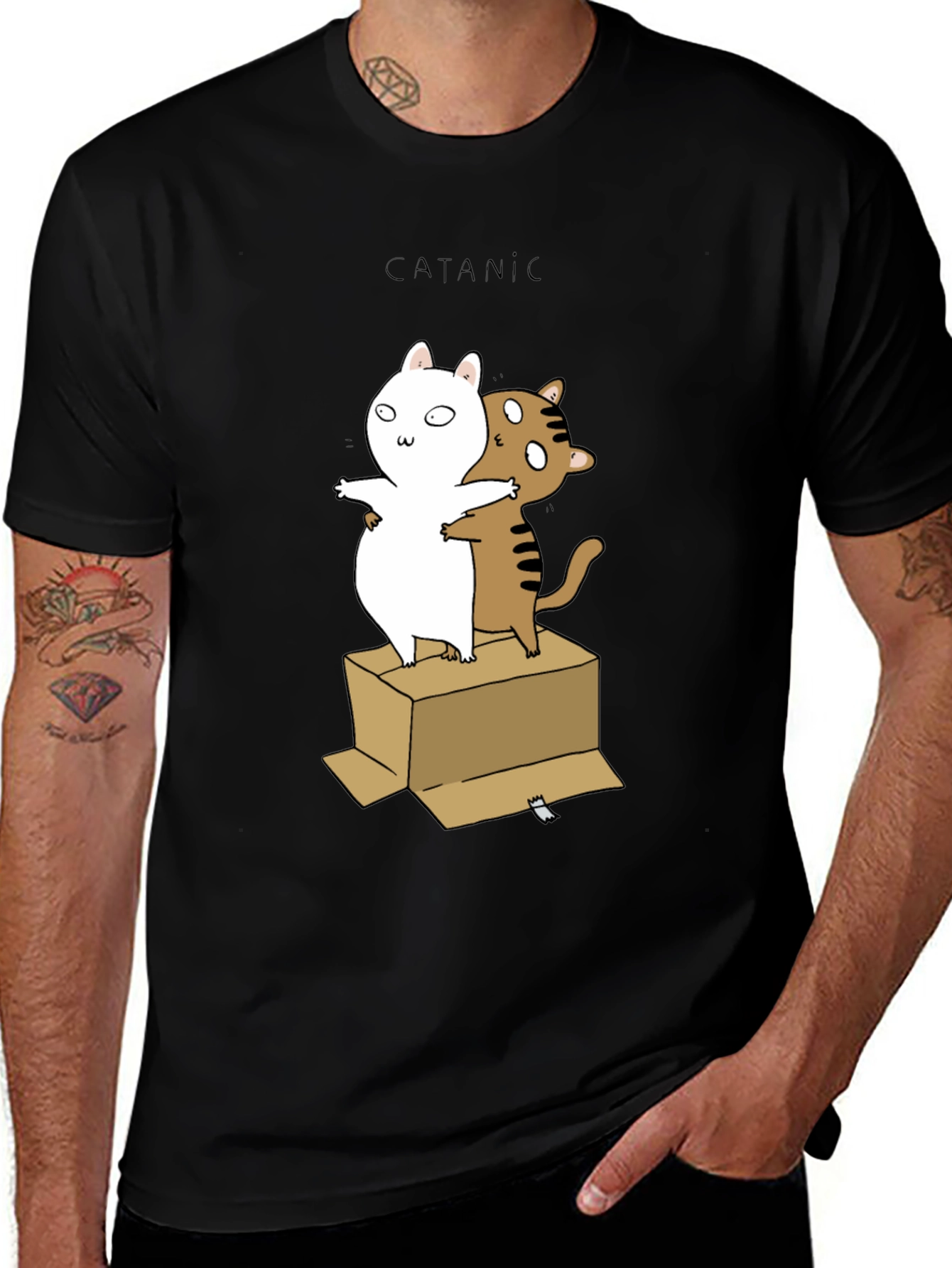 Variant 3 of Catanic Cat T-Shirt - Funny Titanic Parody Tee