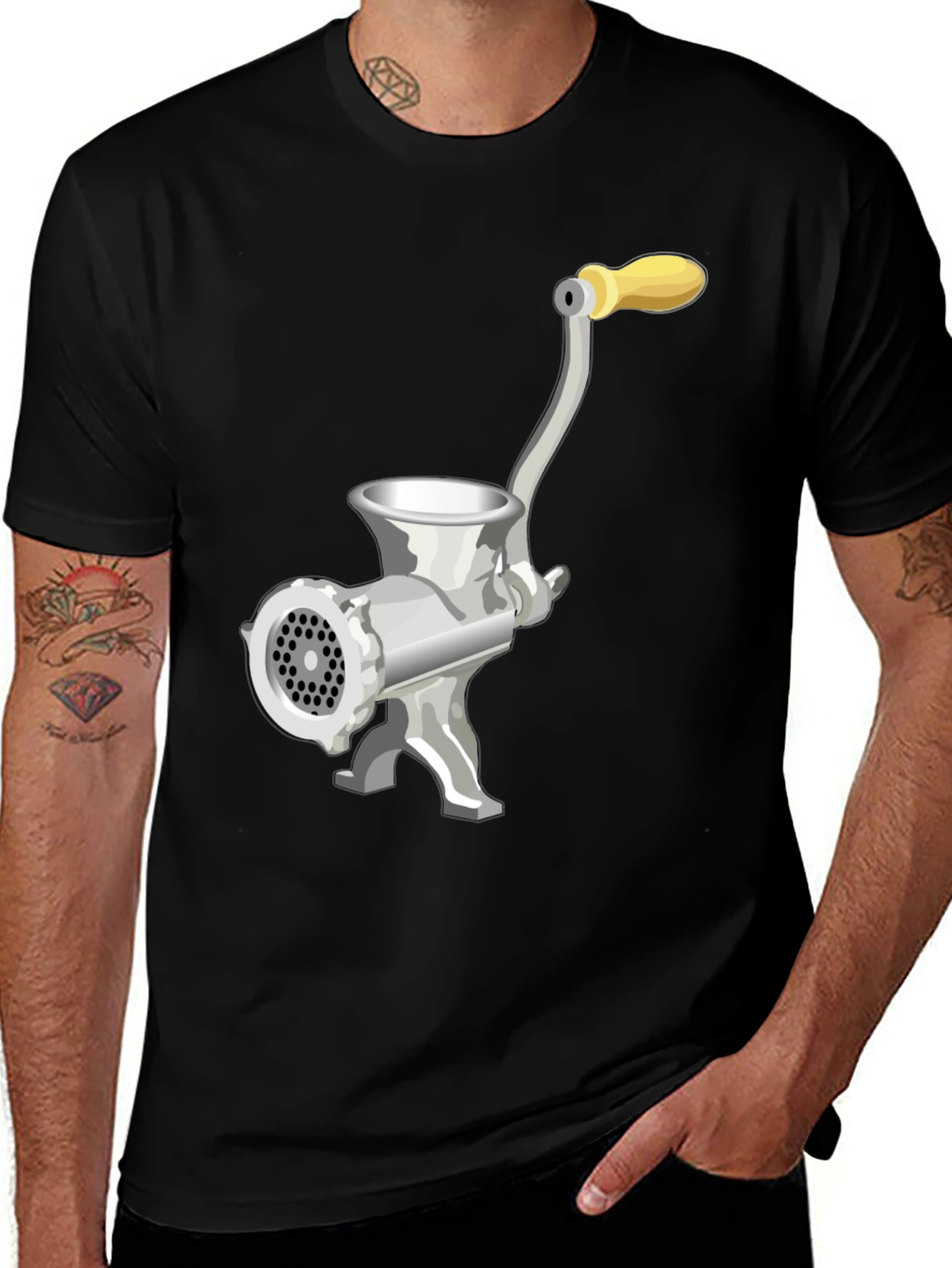 Variant 27 of Meat Grinder Graphic Tee - Black