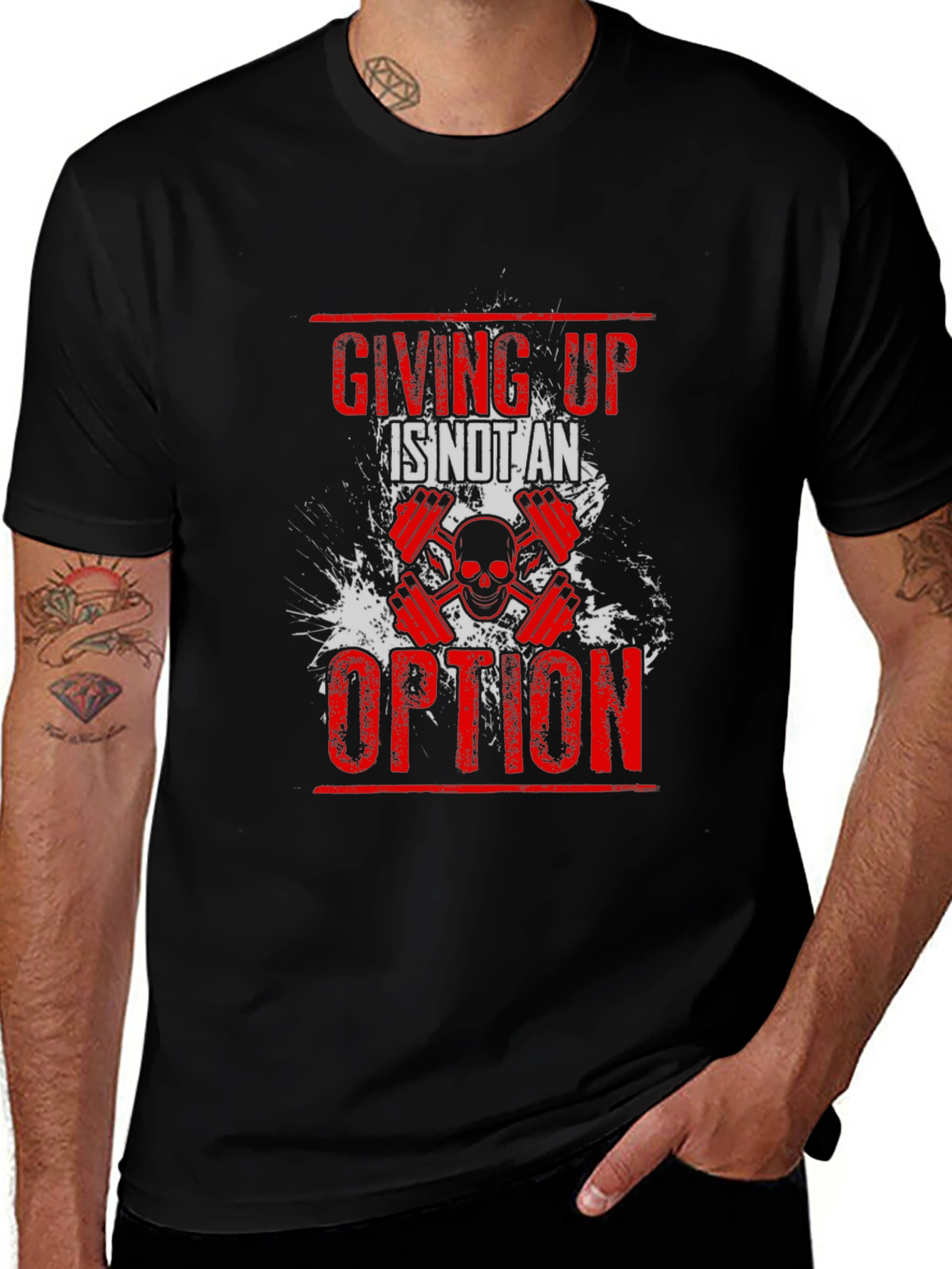 Variant 12 of Giving Up Is Not an Option Gym T-Shirt