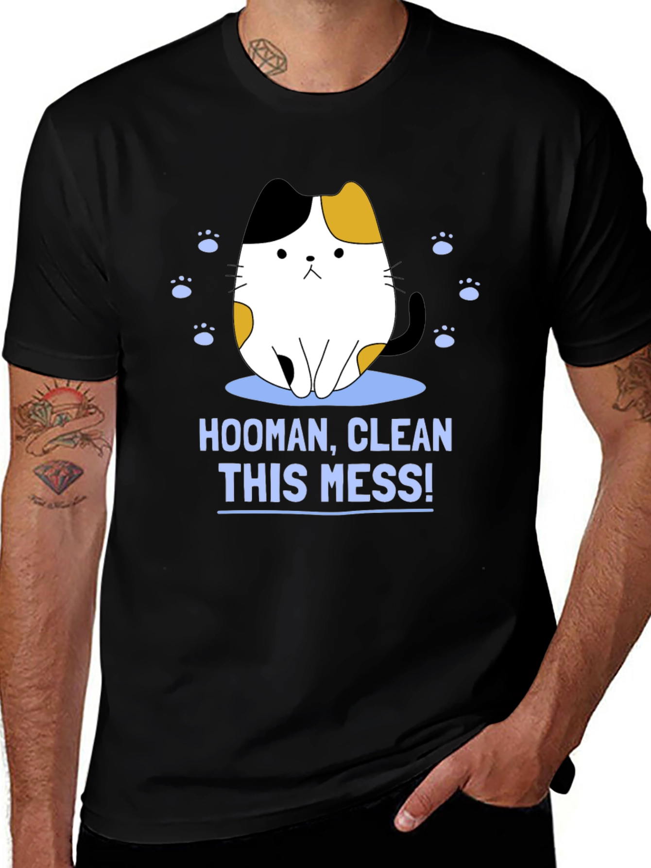 Variant 13 of Hooman Clean This Mess! Cat Lover T-Shirt