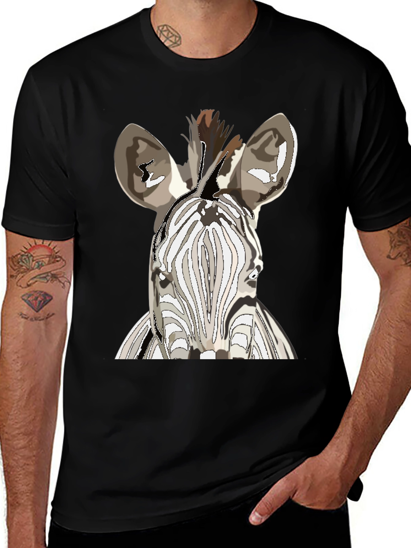 Variant 29 of Zebra Graphic T-Shirt - Stylish Animal Print Tee