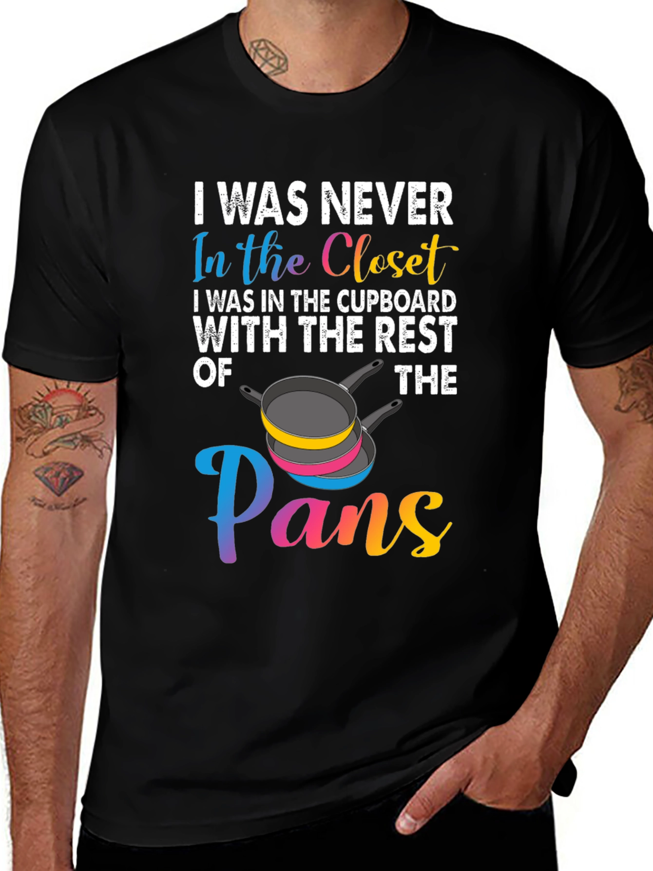 Variant 24 of Funny Pansexual Pride T-Shirt - Closet Pans Pun Tee