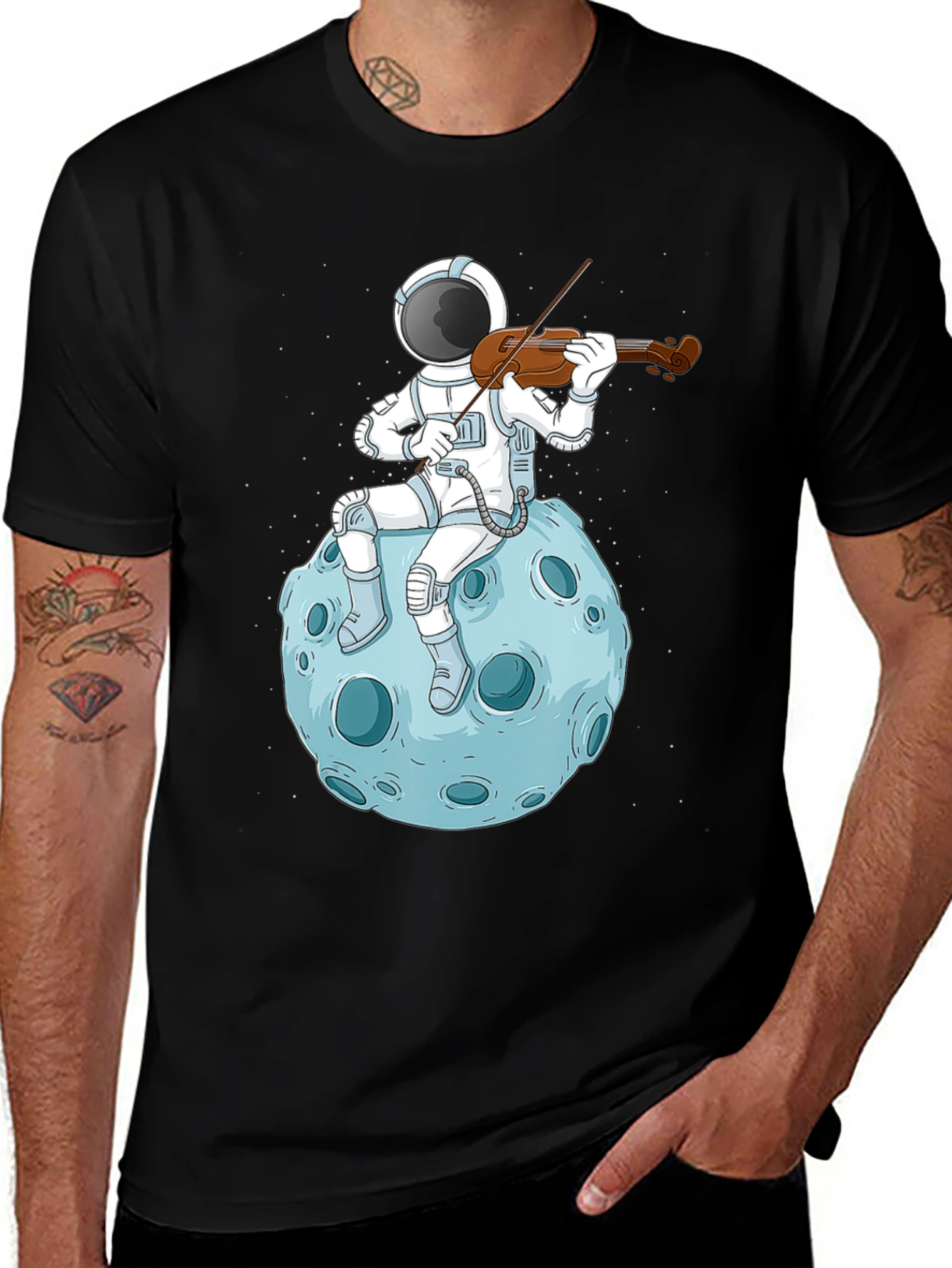 Variant 30 of Astronaut Violinist T-Shirt - Space Music Tee