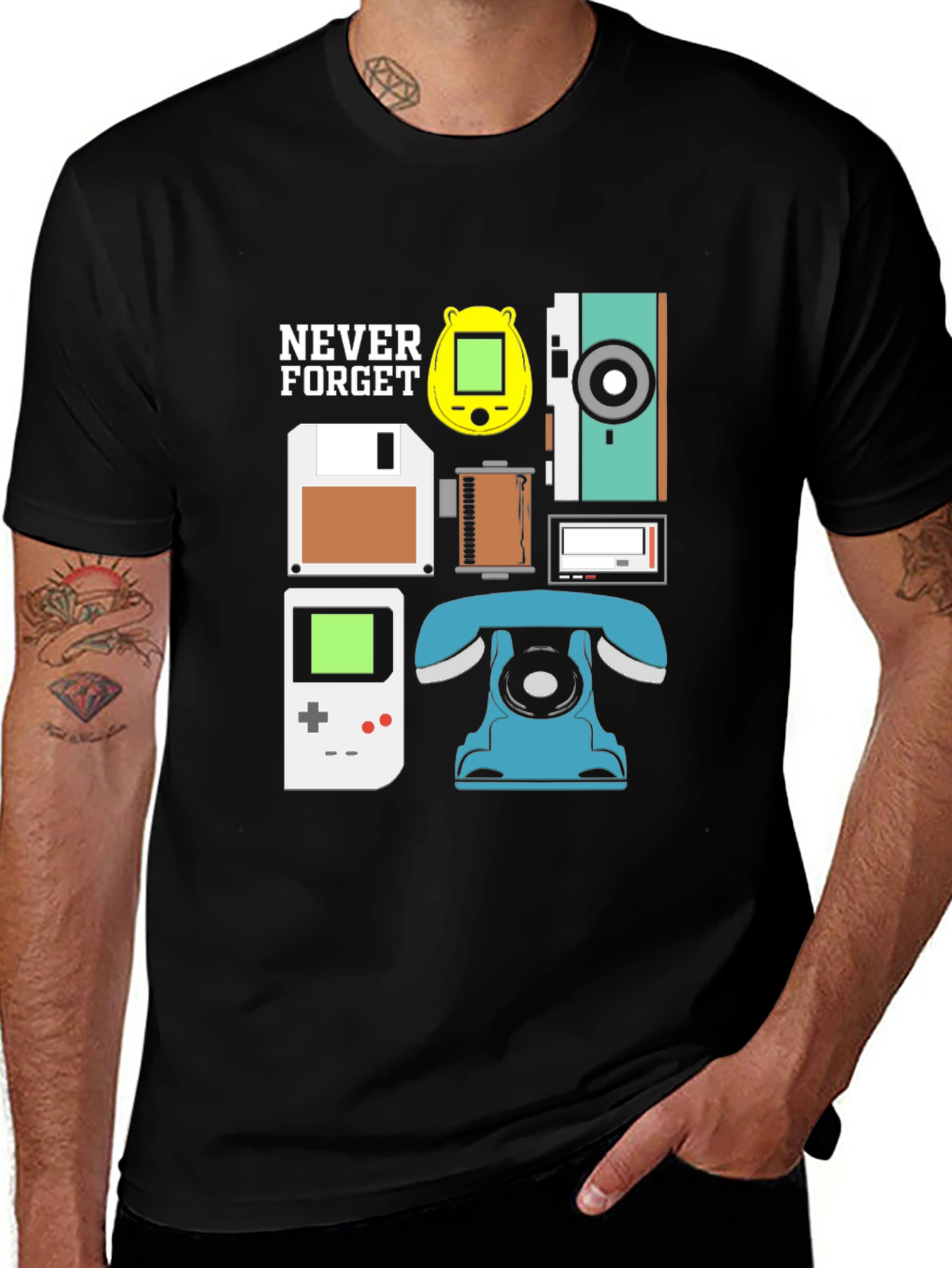 Variant 12 of Retro Tech T-Shirt: Never Forget the Classics