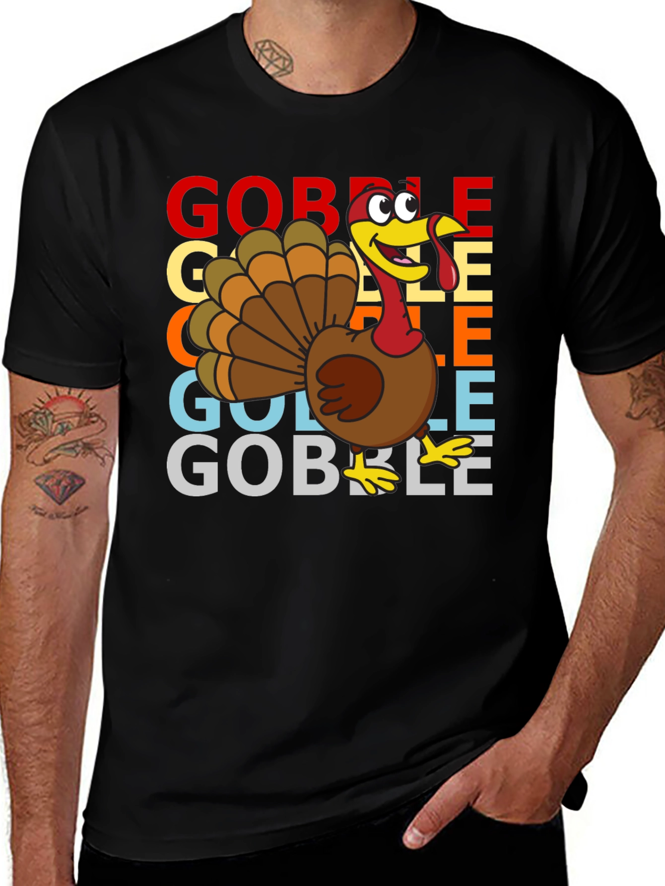 Variant 4 of Gobble Turkey Graphic T-Shirt