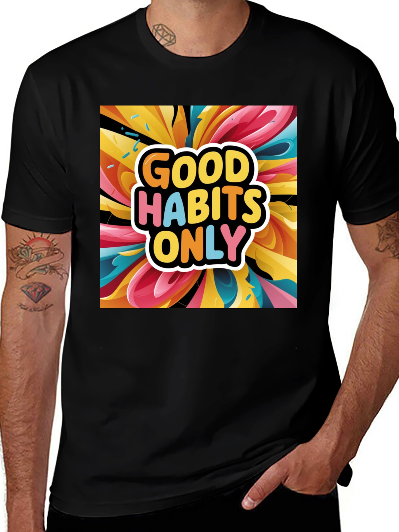 Variant 13 of Good Habits Only Graphic Tee - Stylish Comfort