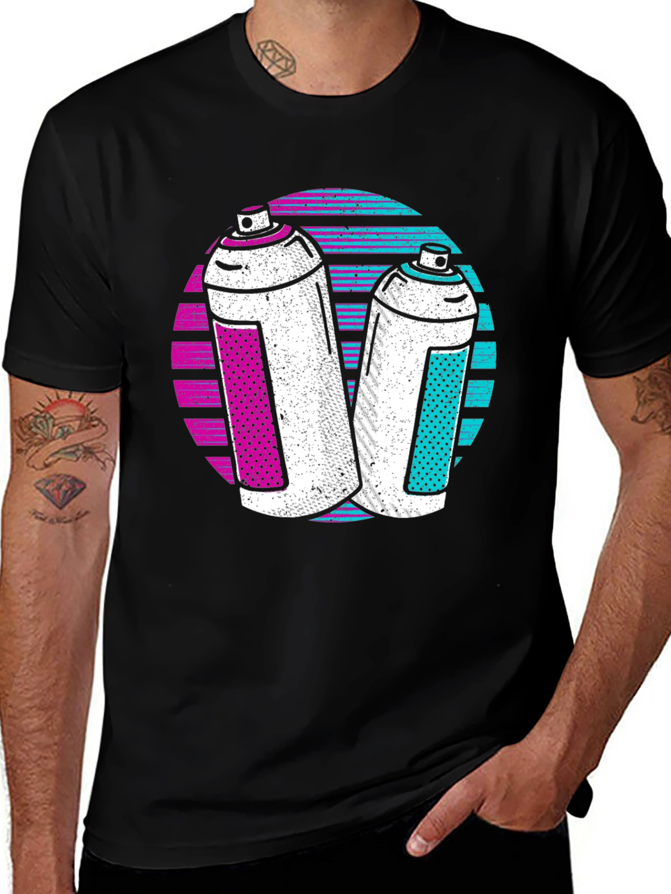 Variant 17 of Retro Spray Paint Art Graphic T-Shirt