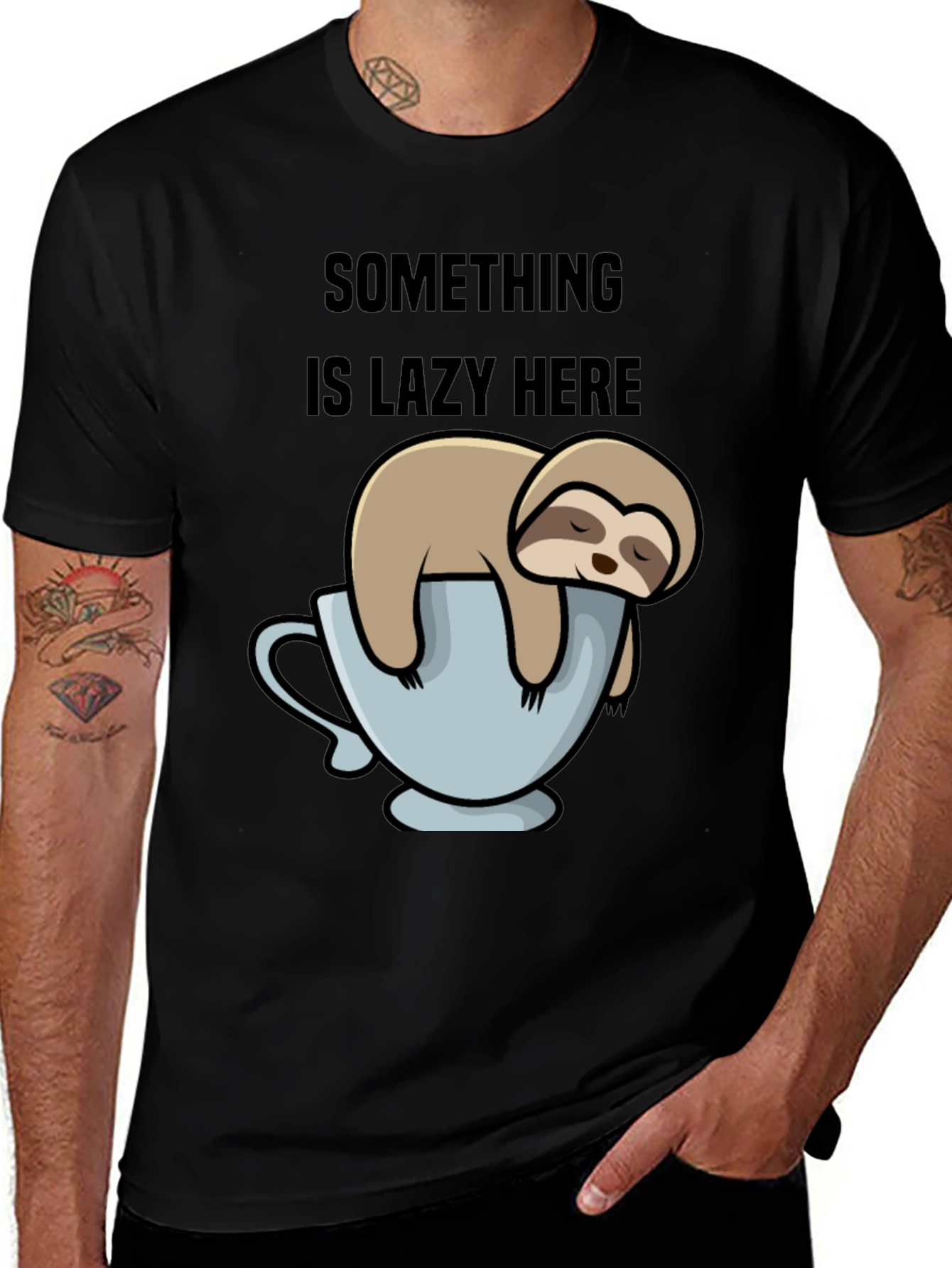 Variant 14 of Lazy Sloth in Mug Graphic Tee