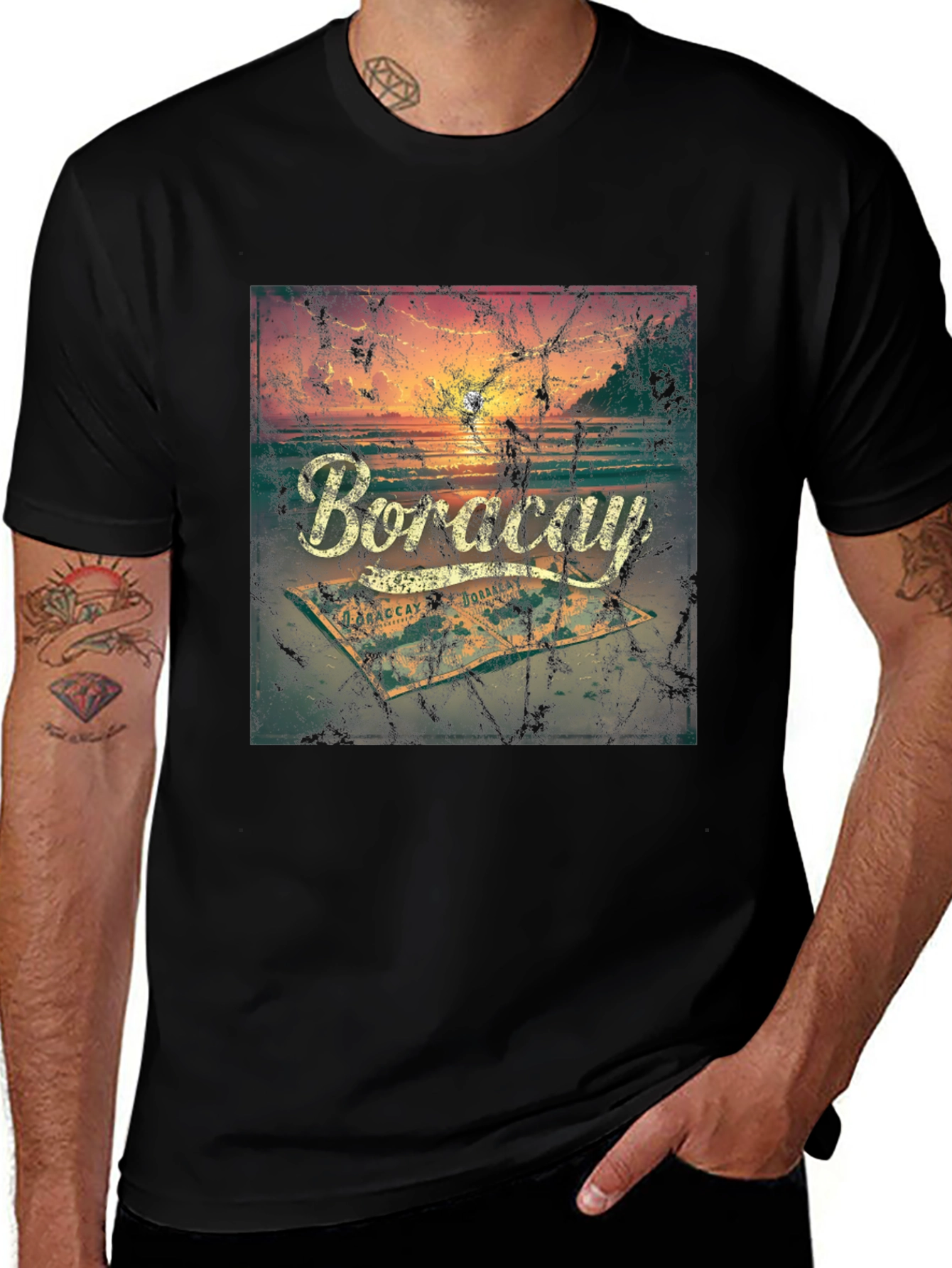 Variant 19 of Boracay Sunset Graphic Tee - Island Vibes T-Shirt