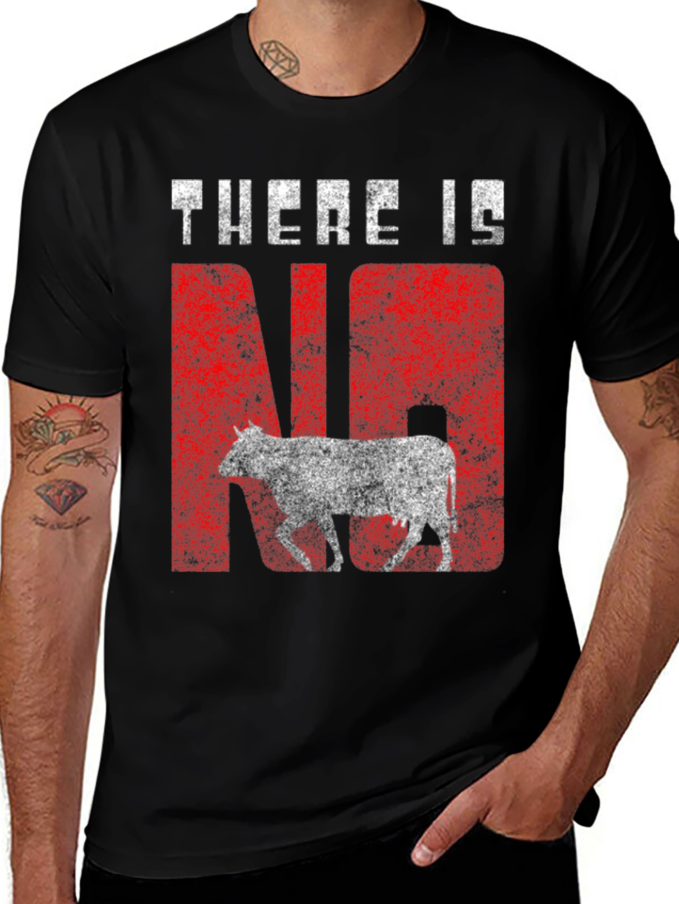 No Cow T-Shirt Vegan Vegetarian Animal Rights Tee
