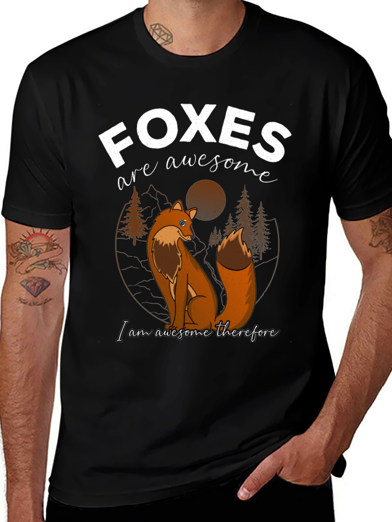 Variant 28 of Foxes are Awesome Graphic T-Shirt