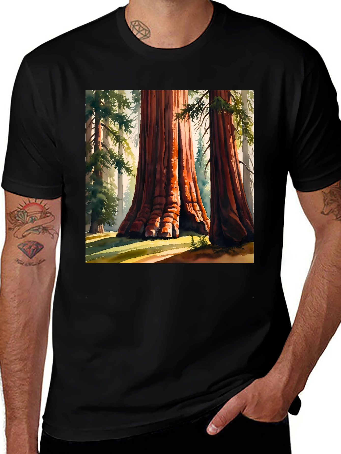 Variant 23 of Sequoia Forest Graphic Tee - Nature Lover T-Shirt