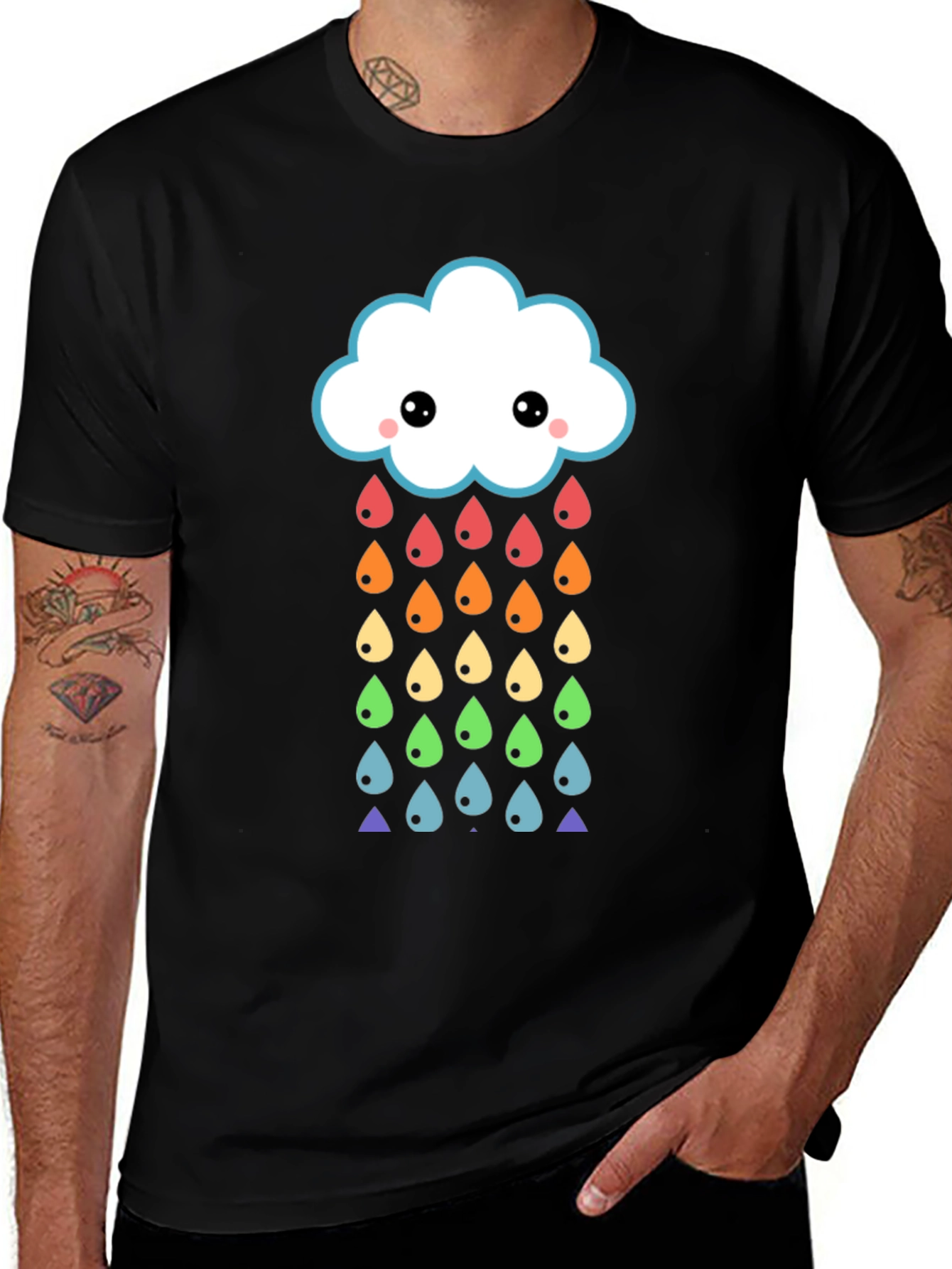 Variant 18 of Rainbow Rain Cloud Graphic Tee