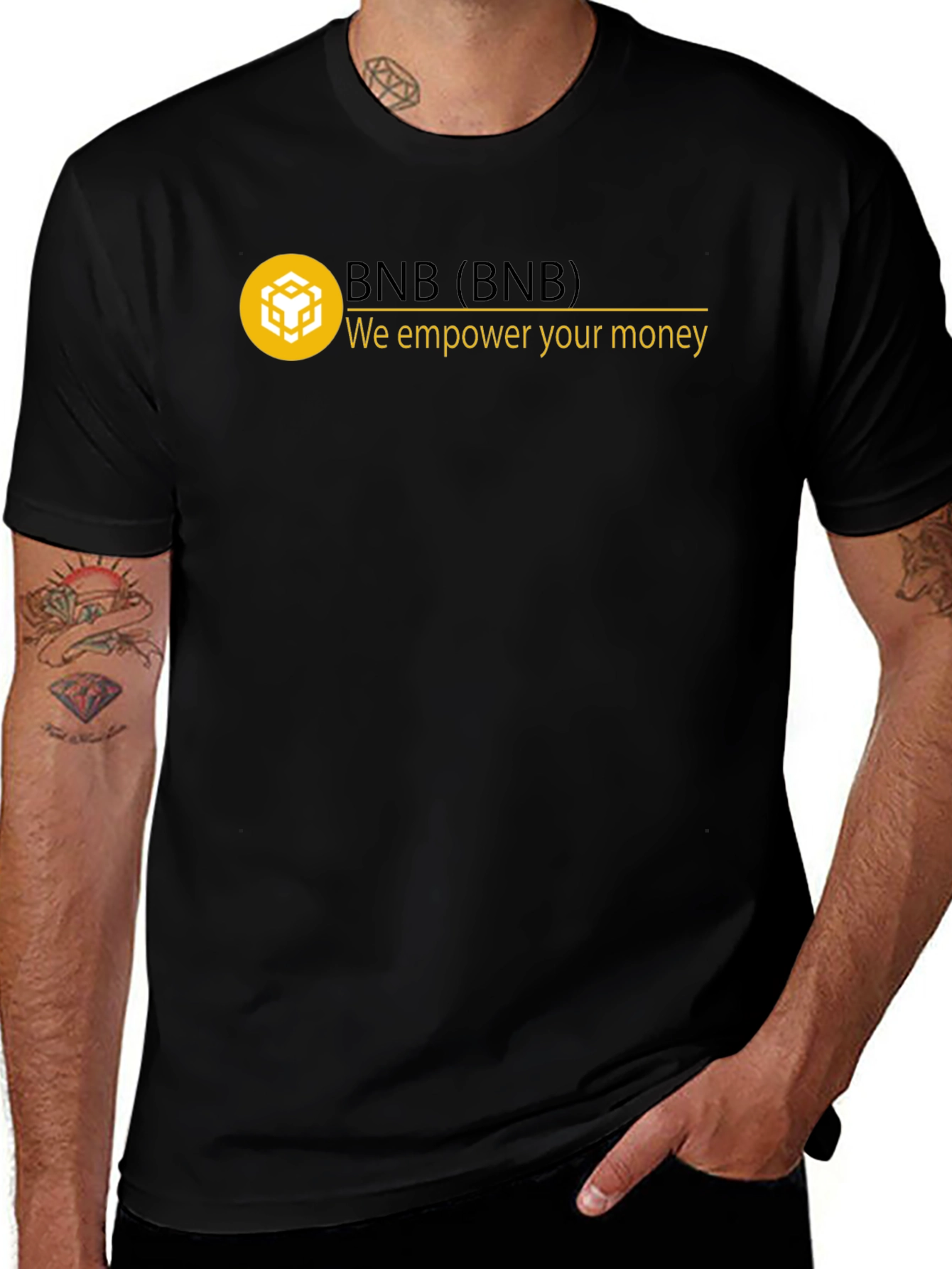 BNB Cryptocurrency Black T-Shirt