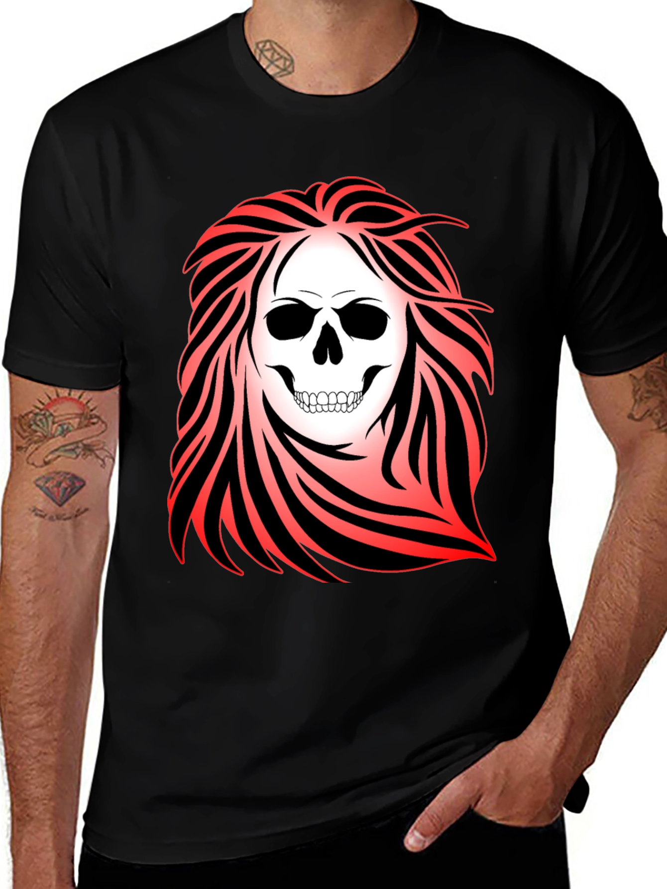 Variant 23 of Skull Graphic Tee - Black