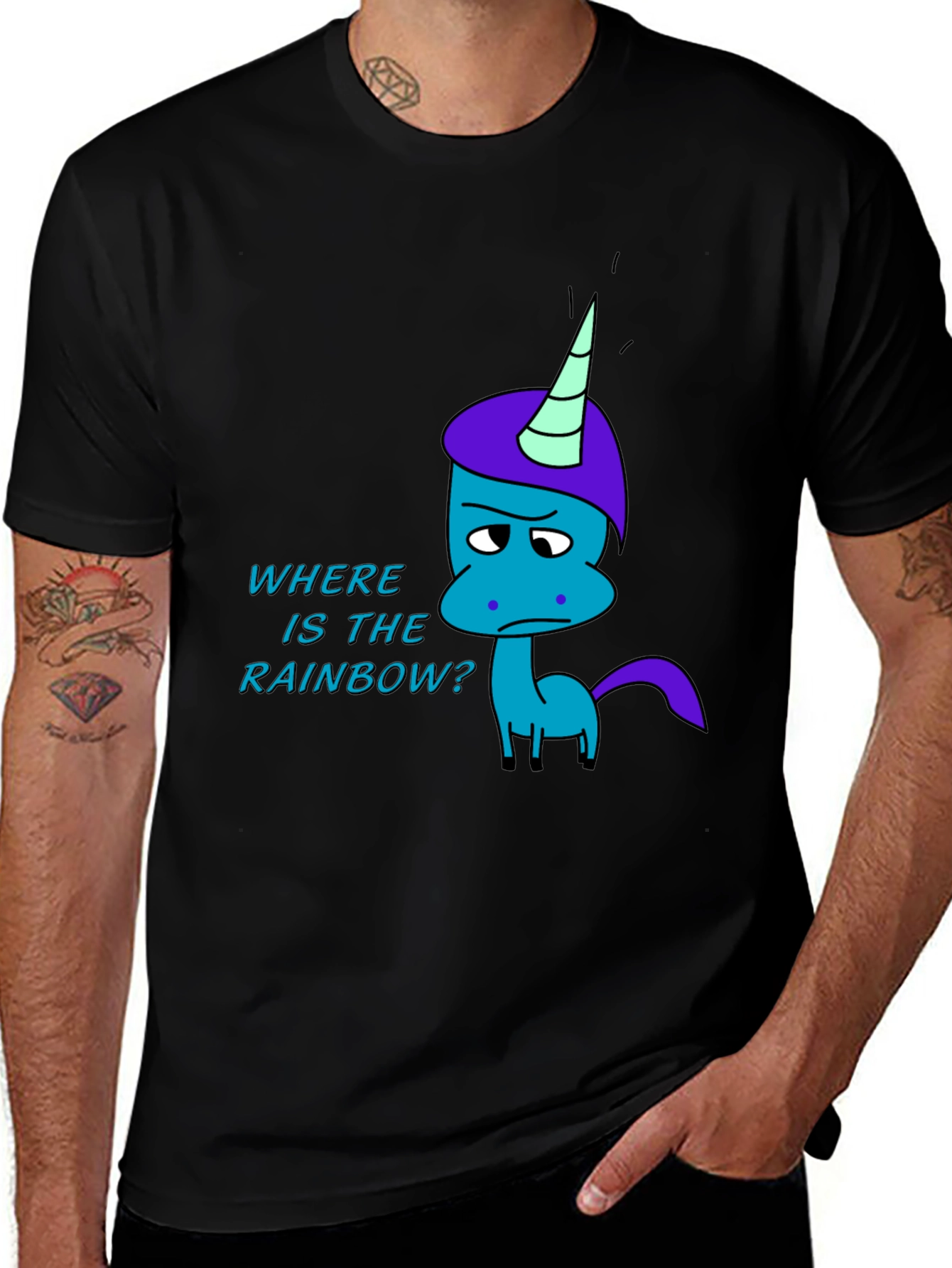 Variant 27 of Unicorn T-Shirt - Where is the Rainbow?
