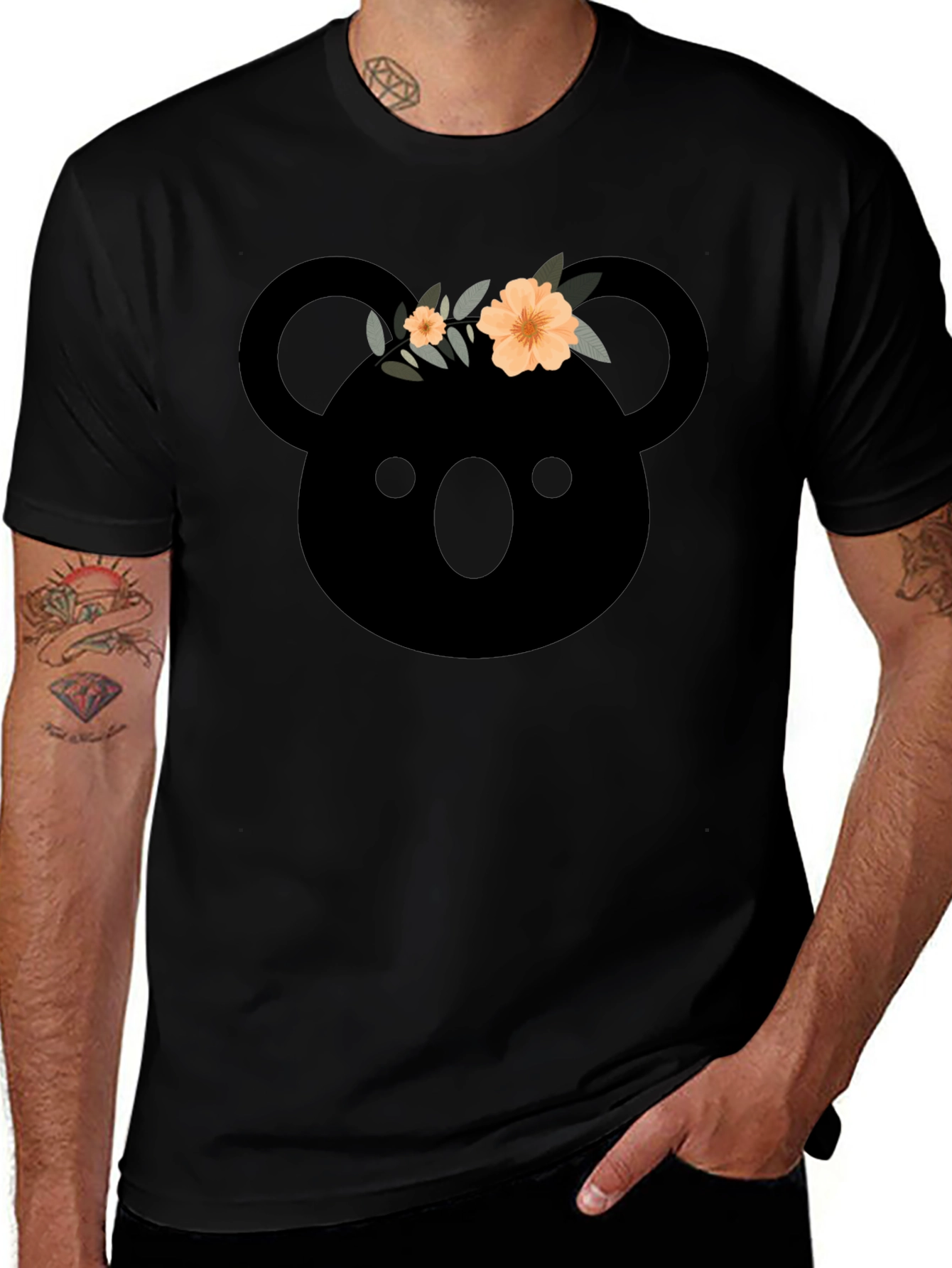 Variant 5 of Koala with Flower Crown Graphic T-Shirt