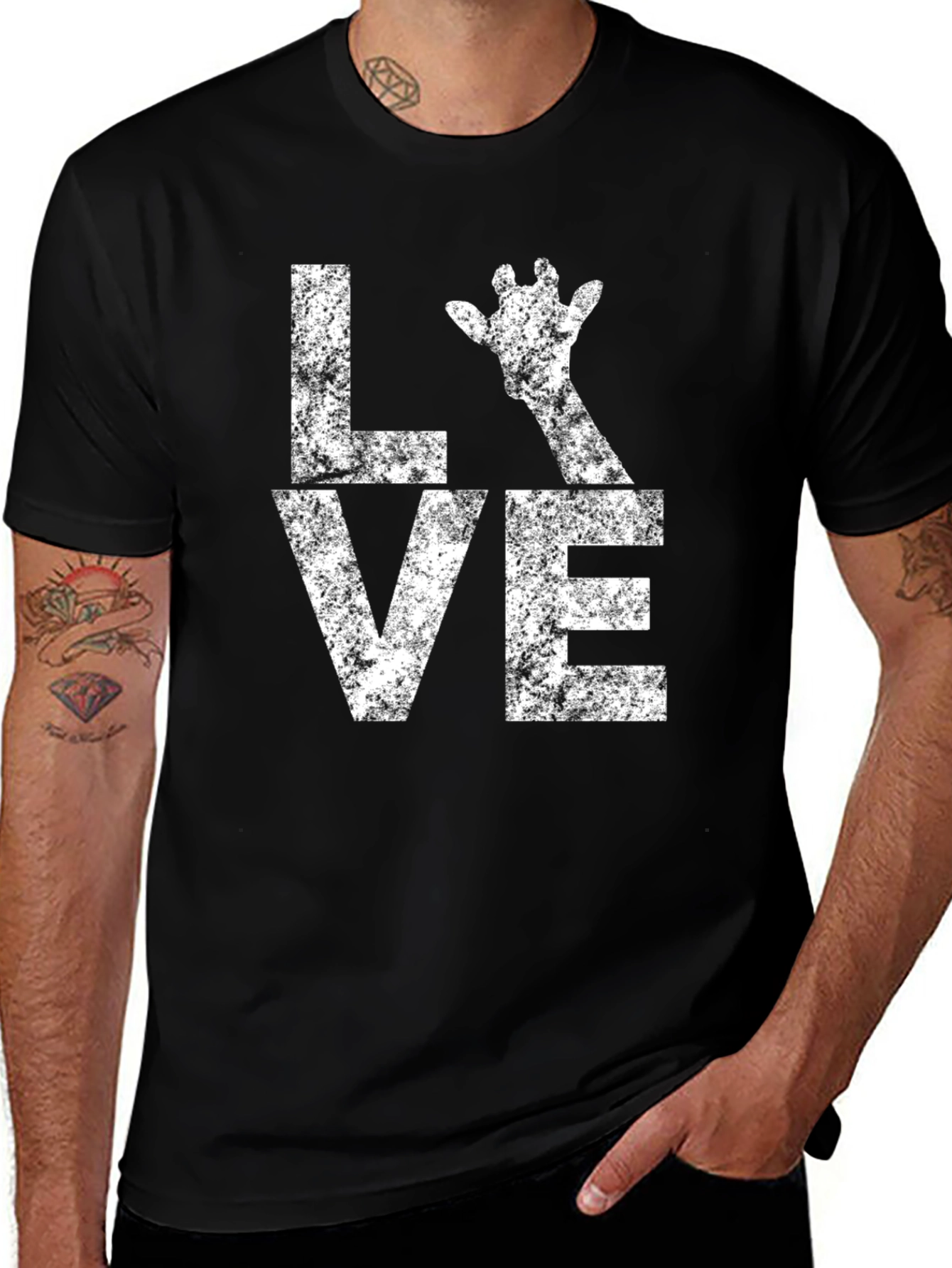 Variant 18 of Love Giraffe T-Shirt - Unique Animal Graphic Tee