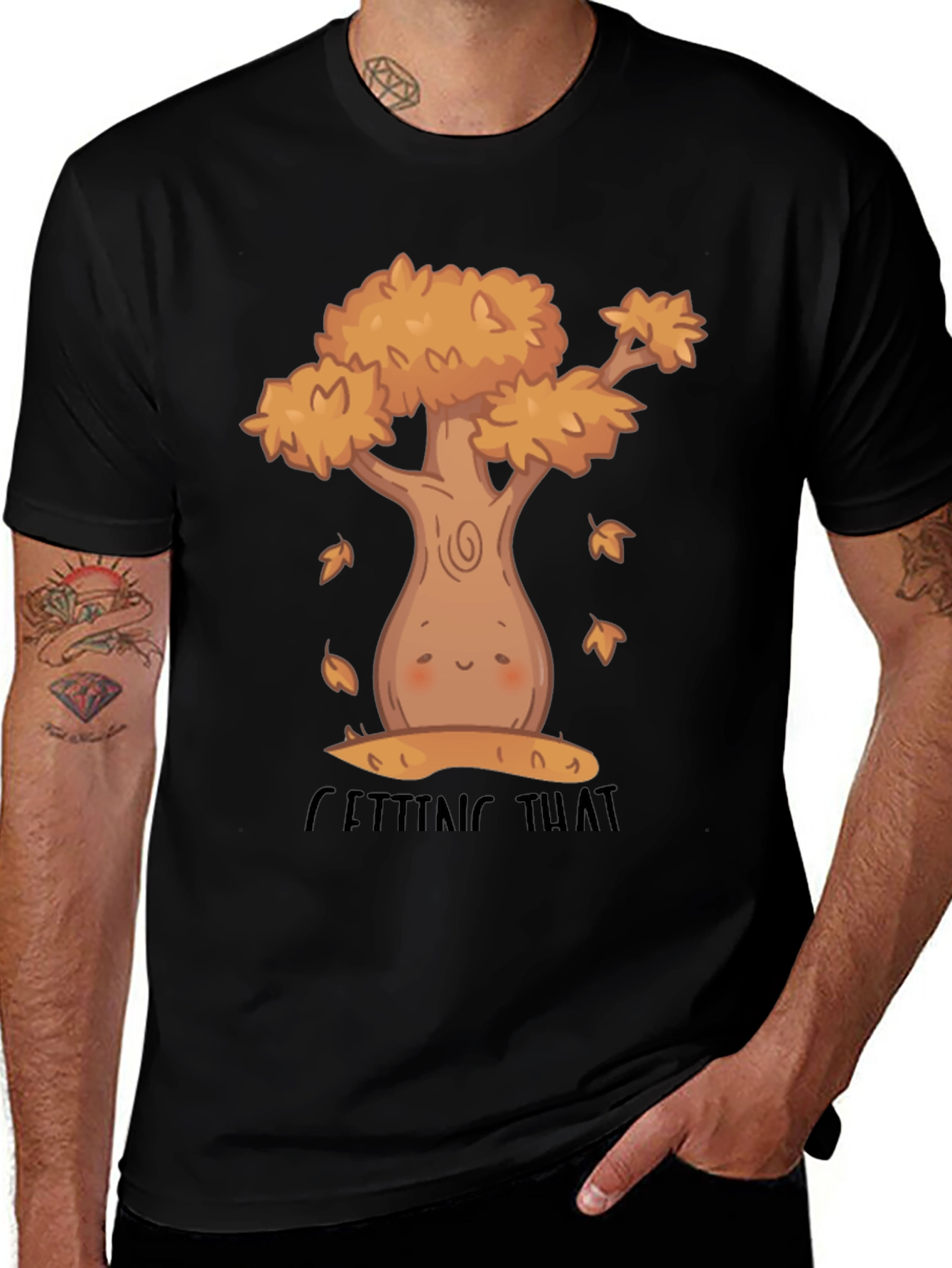 Variant 25 of Autumn Tree Graphic Tee - Unisex Black T-Shirt