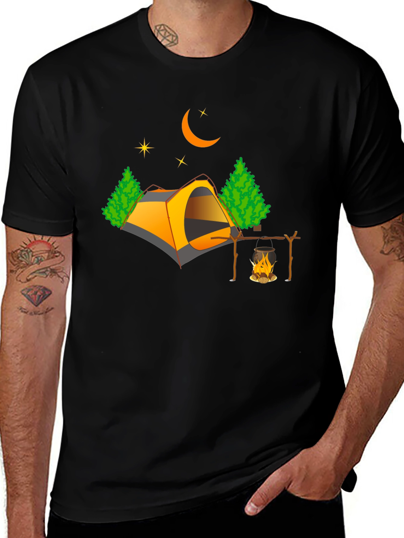 Camping Night Graphic Tee