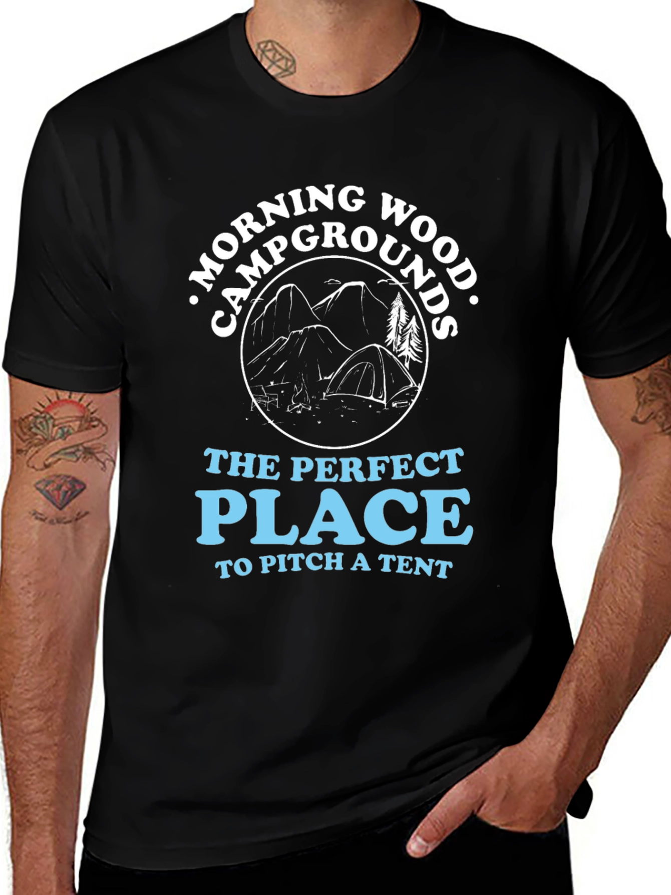 Variant 16 of Morning Wood Campground T-Shirt