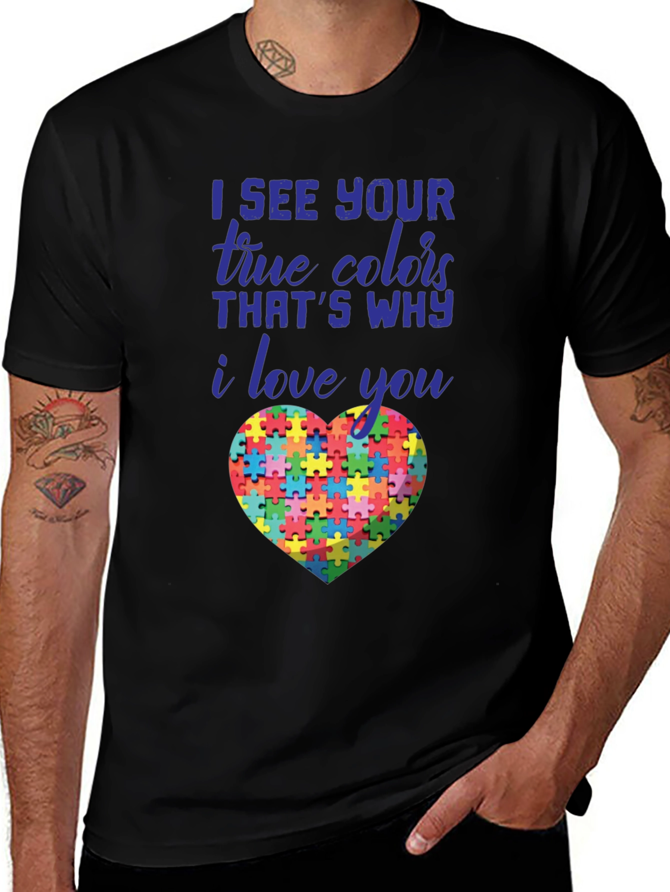 Variant 2 of Autism Awareness "True Colors" Graphic T-Shirt