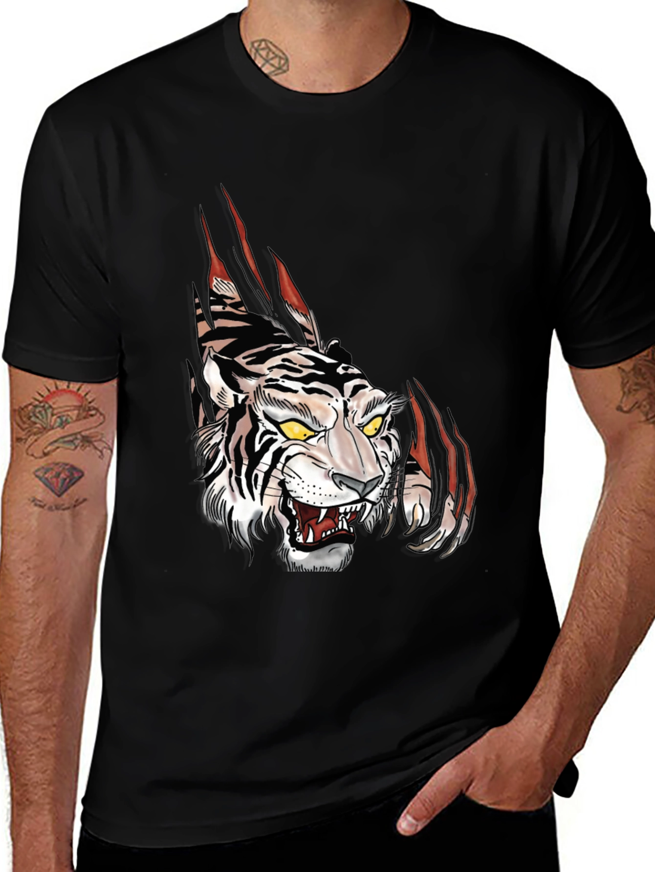 Variant 9 of Tiger Graphic Tee - Bold Animal Print Shirt