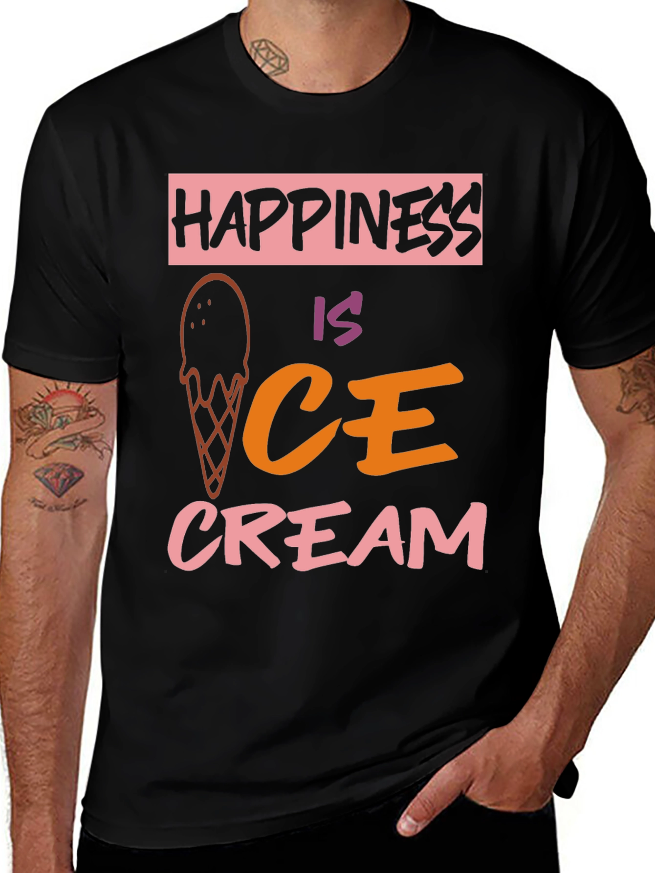 Variant 21 of Happiness is Ice Cream Graphic T-Shirt