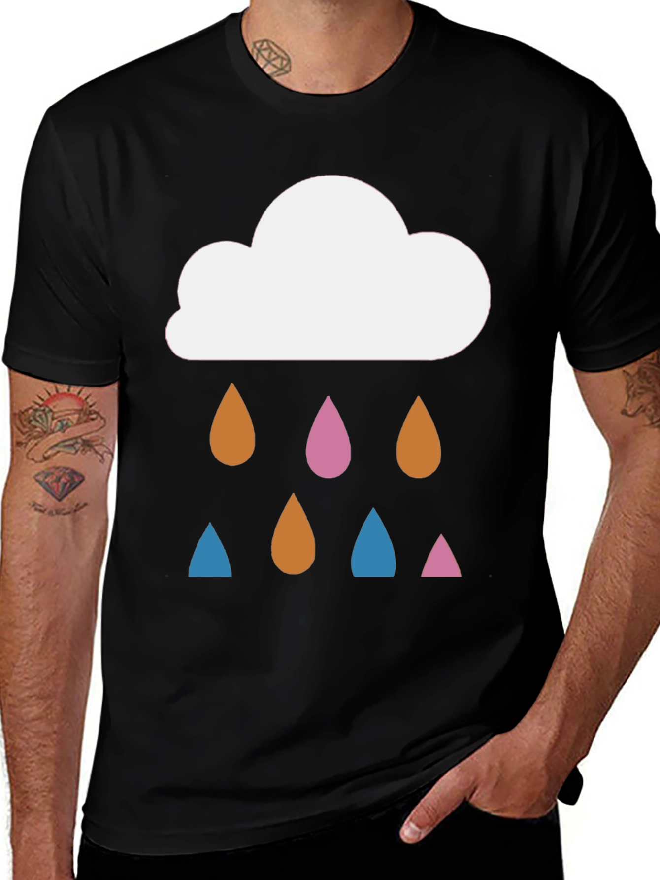Variant 23 of Rain Cloud Graphic Tee - Fun & Stylish