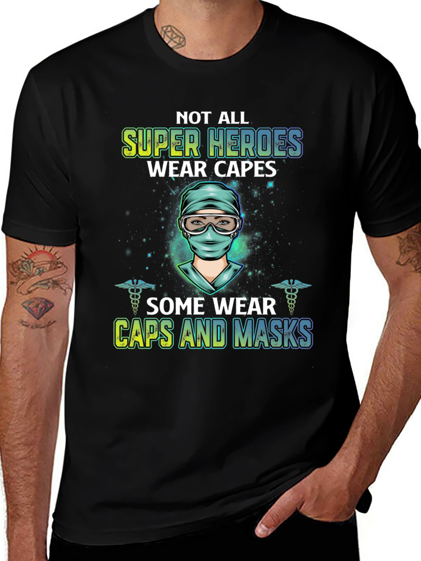 Variant 25 of Heroic Caps and Masks T-Shirt
