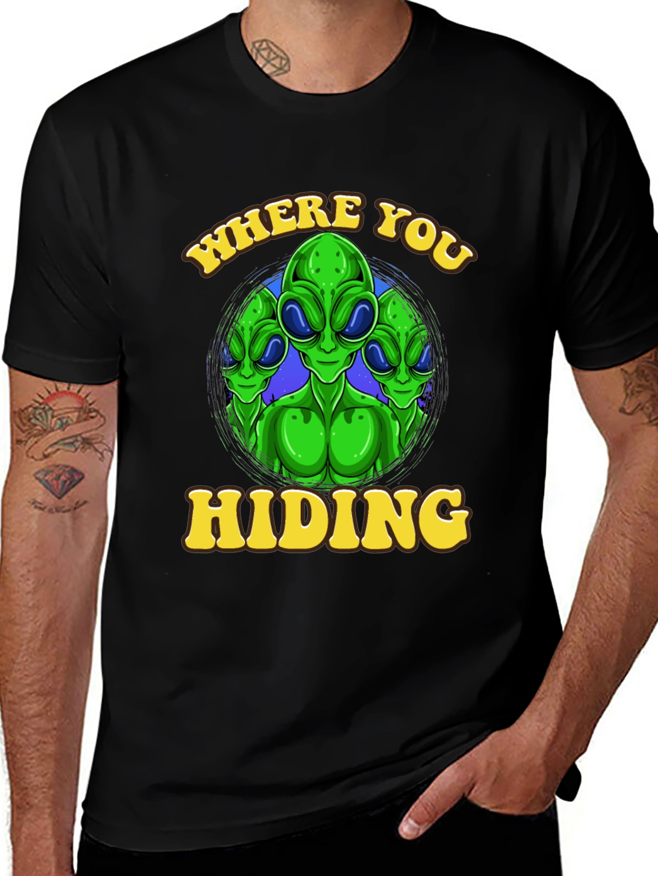 Variant 5 of Alien Graphic T-Shirt - Where You Hiding Tee