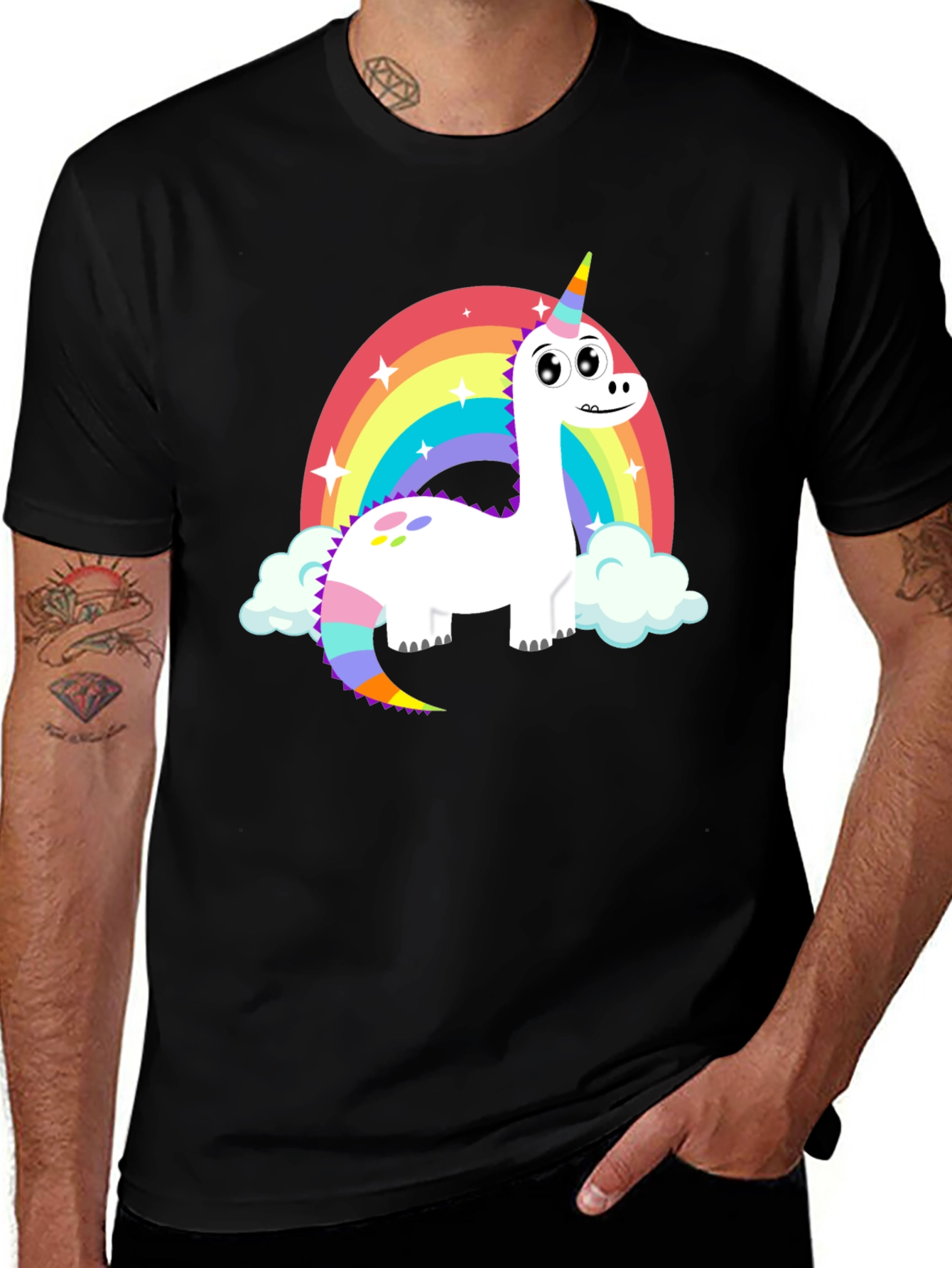 Variant 28 of Rainbow Dinosaur Unicorn T-Shirt