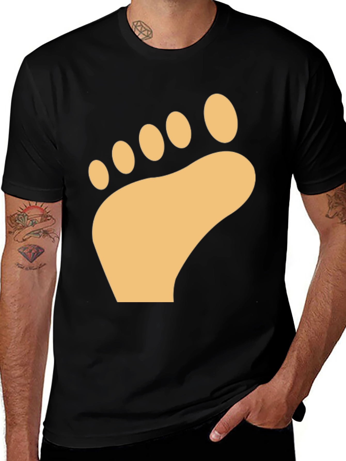 Variant 28 of Barefoot Print T-Shirt - Soft Cotton Comfort