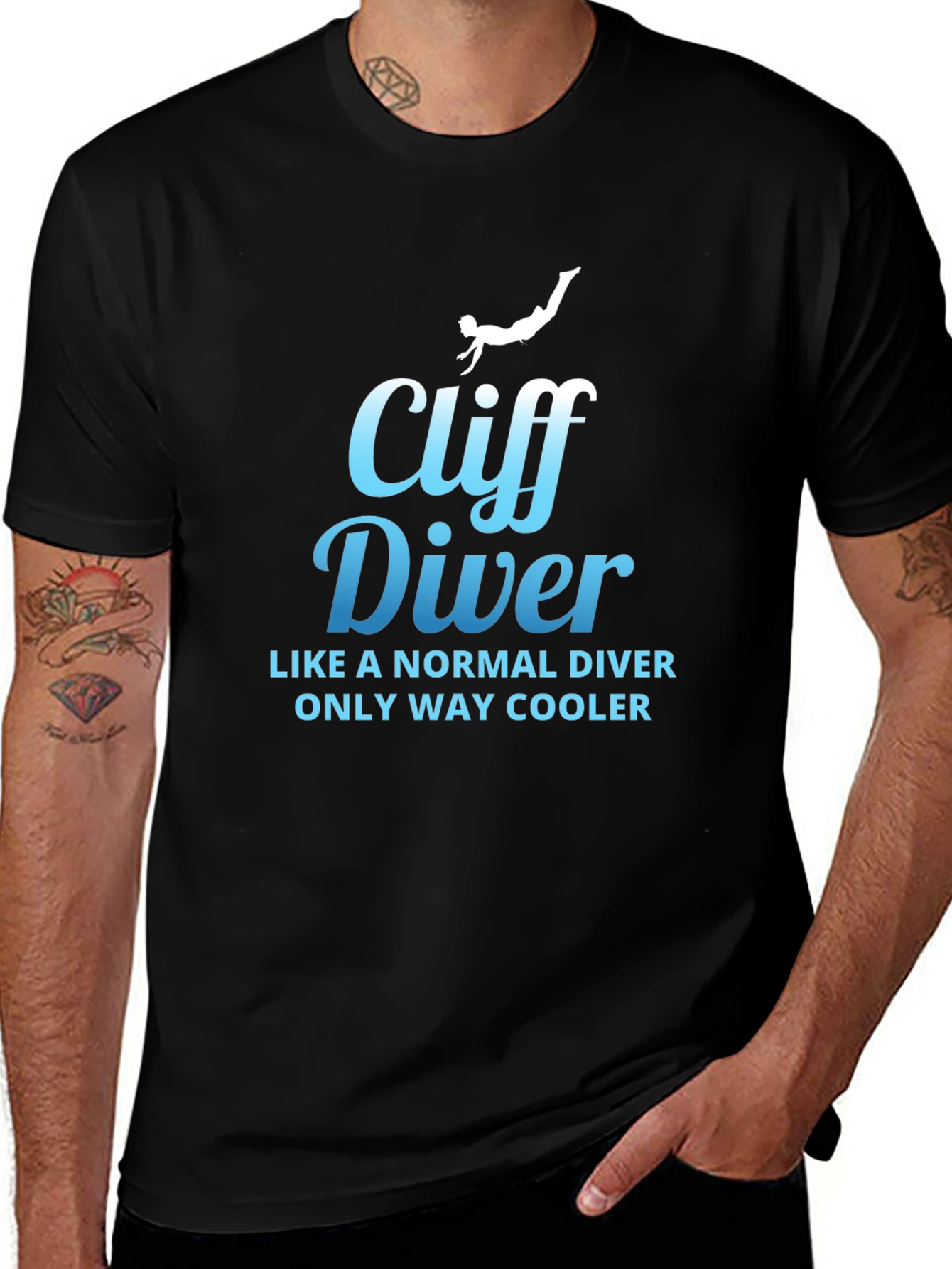 Variant 4 of Cliff Diver T-Shirt - Cool & Unique Gift Idea