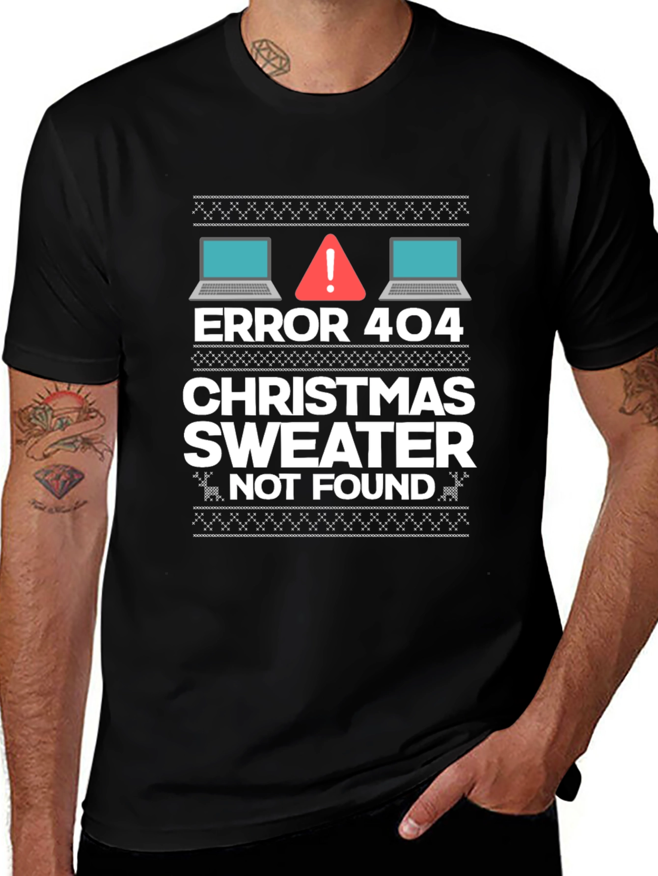 Variant 15 of Error 404 Christmas Sweater Not Found T-Shirt